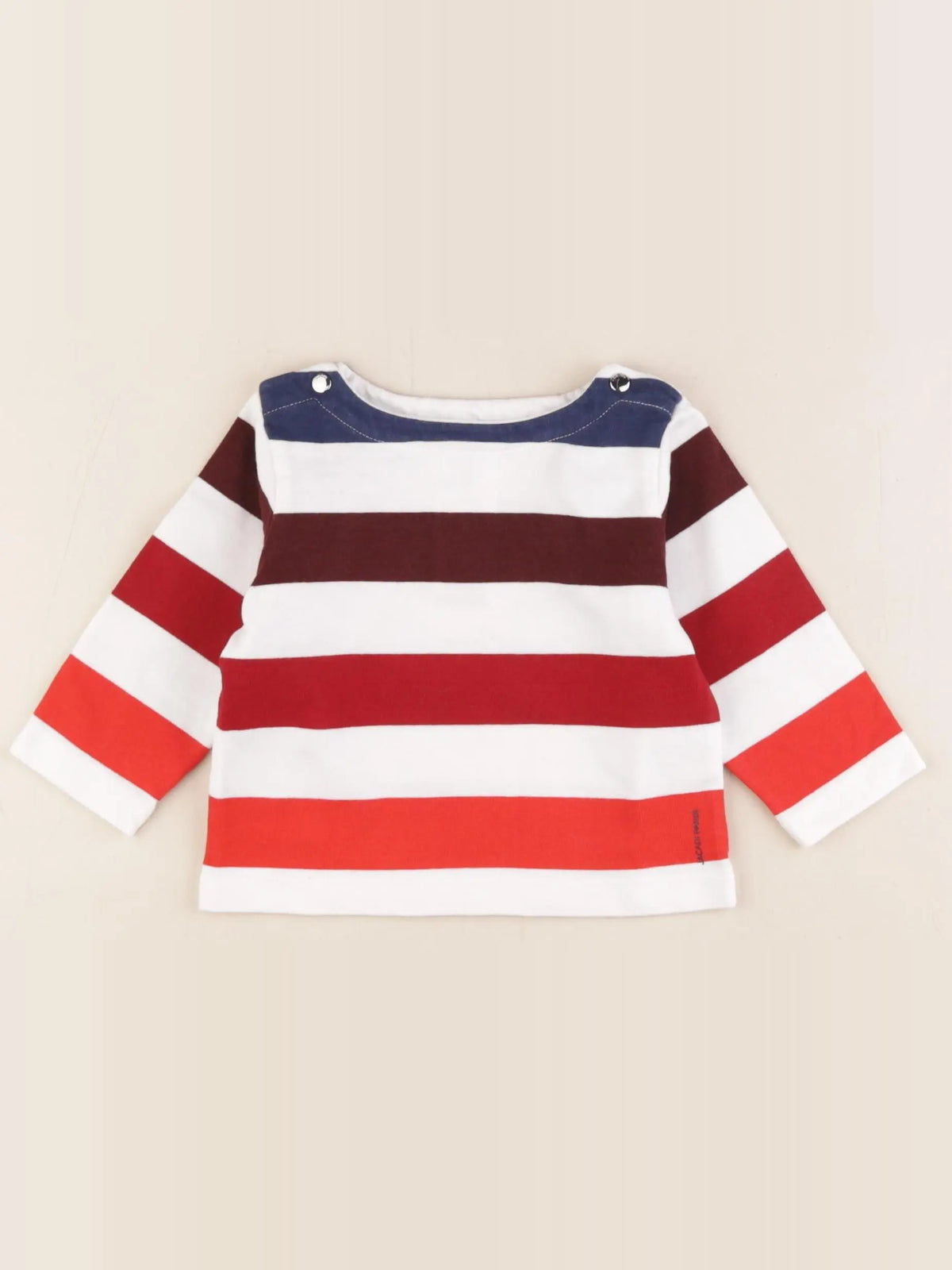 Jacadi - tee-shirt blanc, rouge - 12 mois