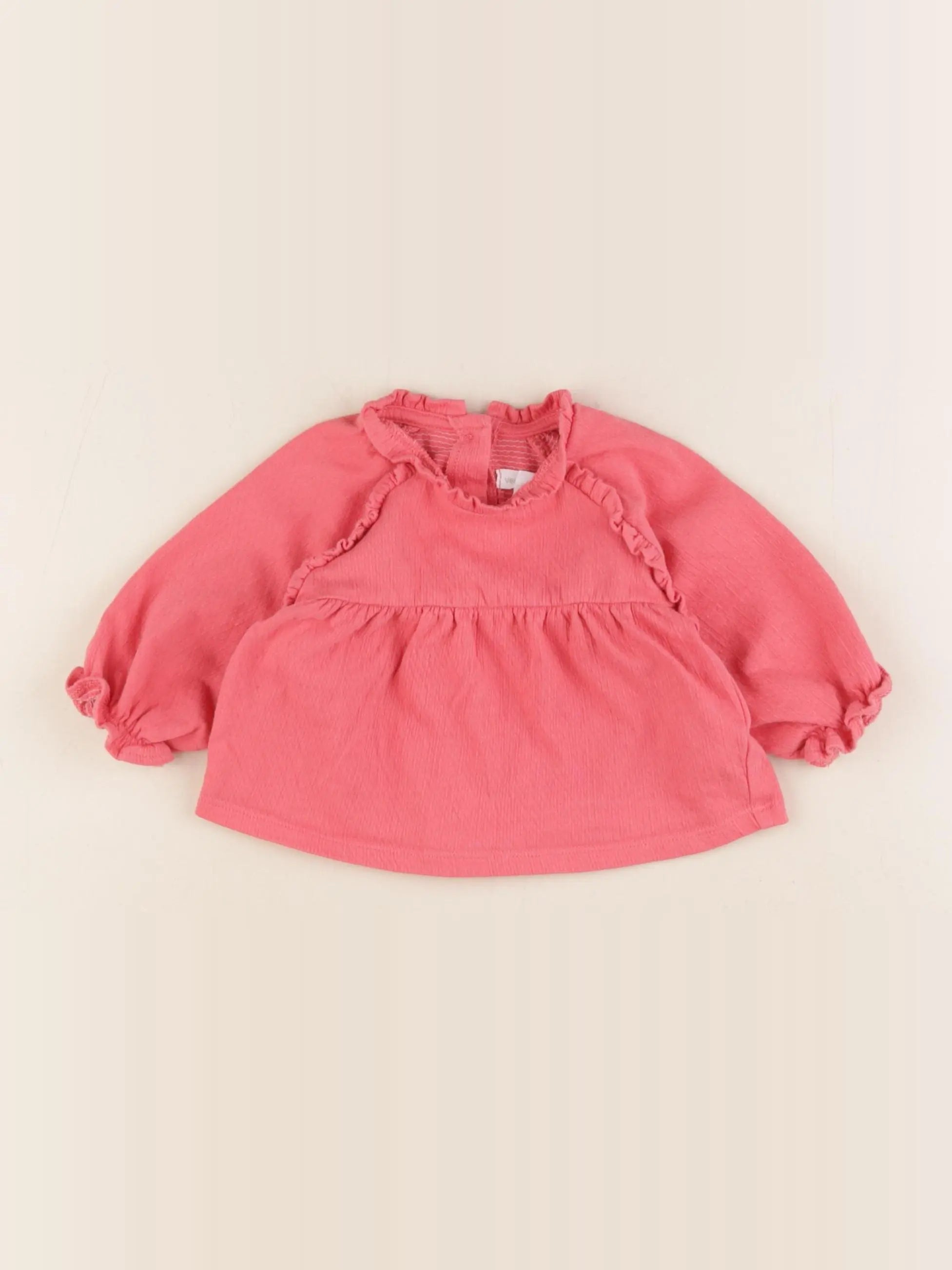 Vertbaudet - tee-shirt rose - 6 mois
