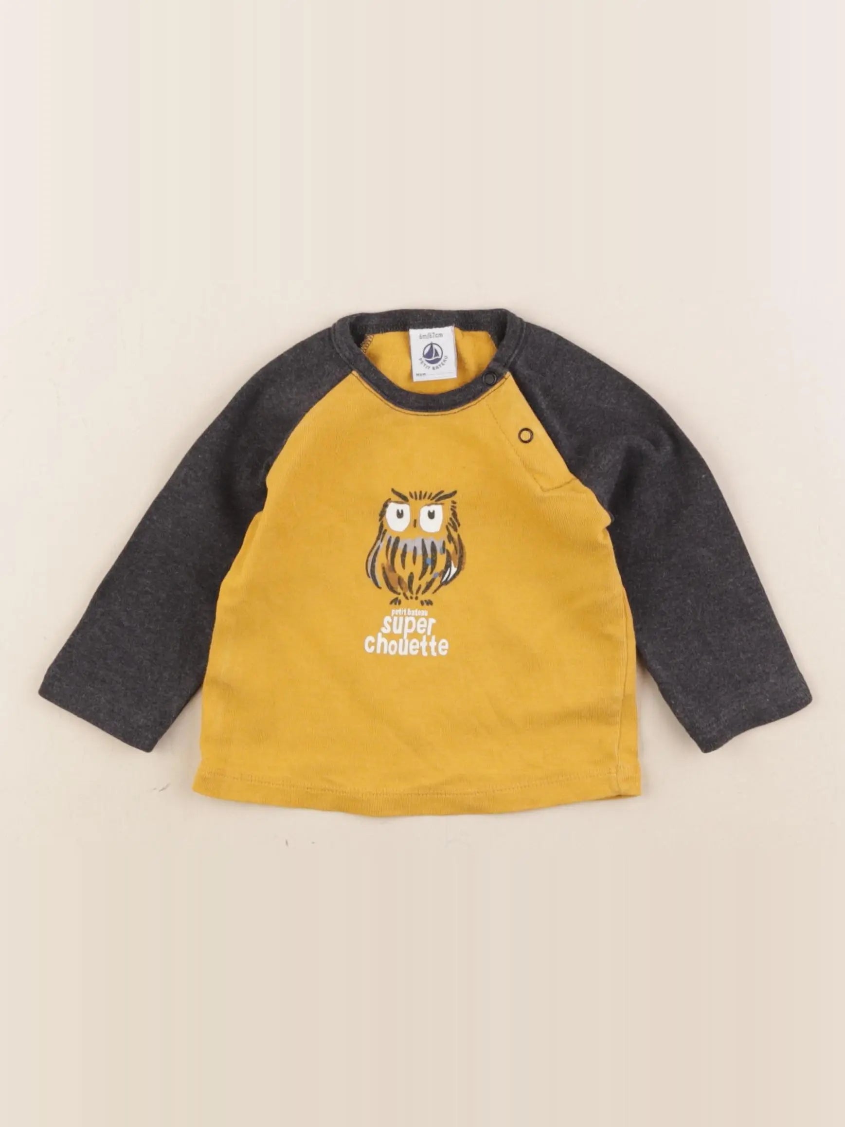 Petit Bateau - tee-shirt jaune - 4 mois