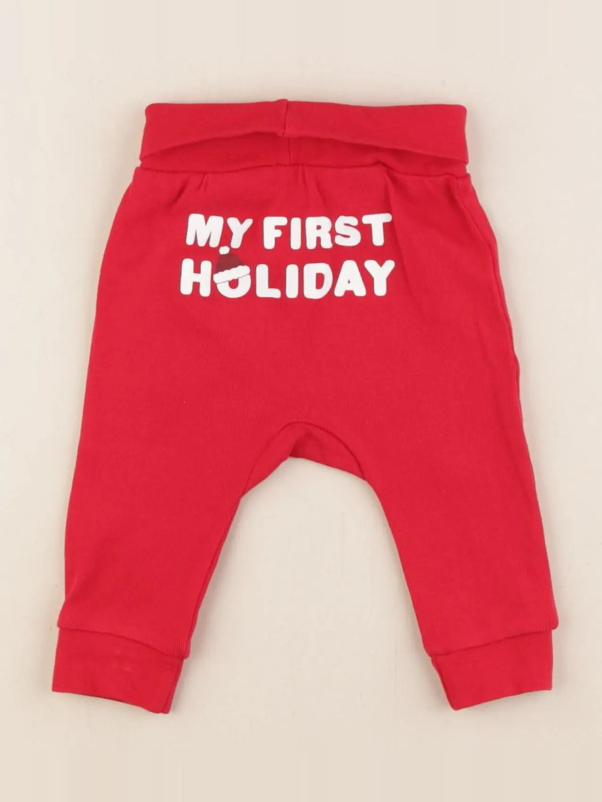 H&M - legging rouge - 2/4 mois
