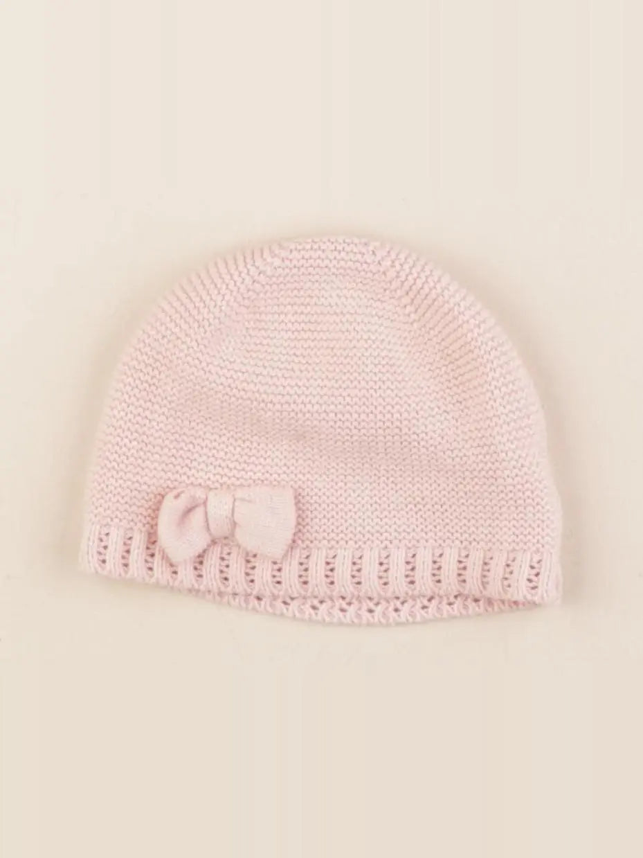 H&M - bonnet rose - 2/6 mois