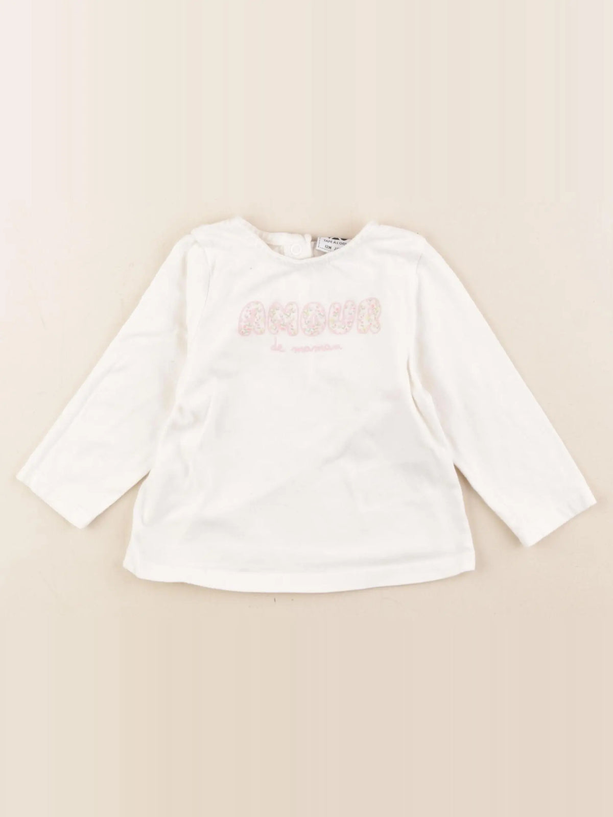 Tape à l'oeil - tee-shirt blanc - 12 mois