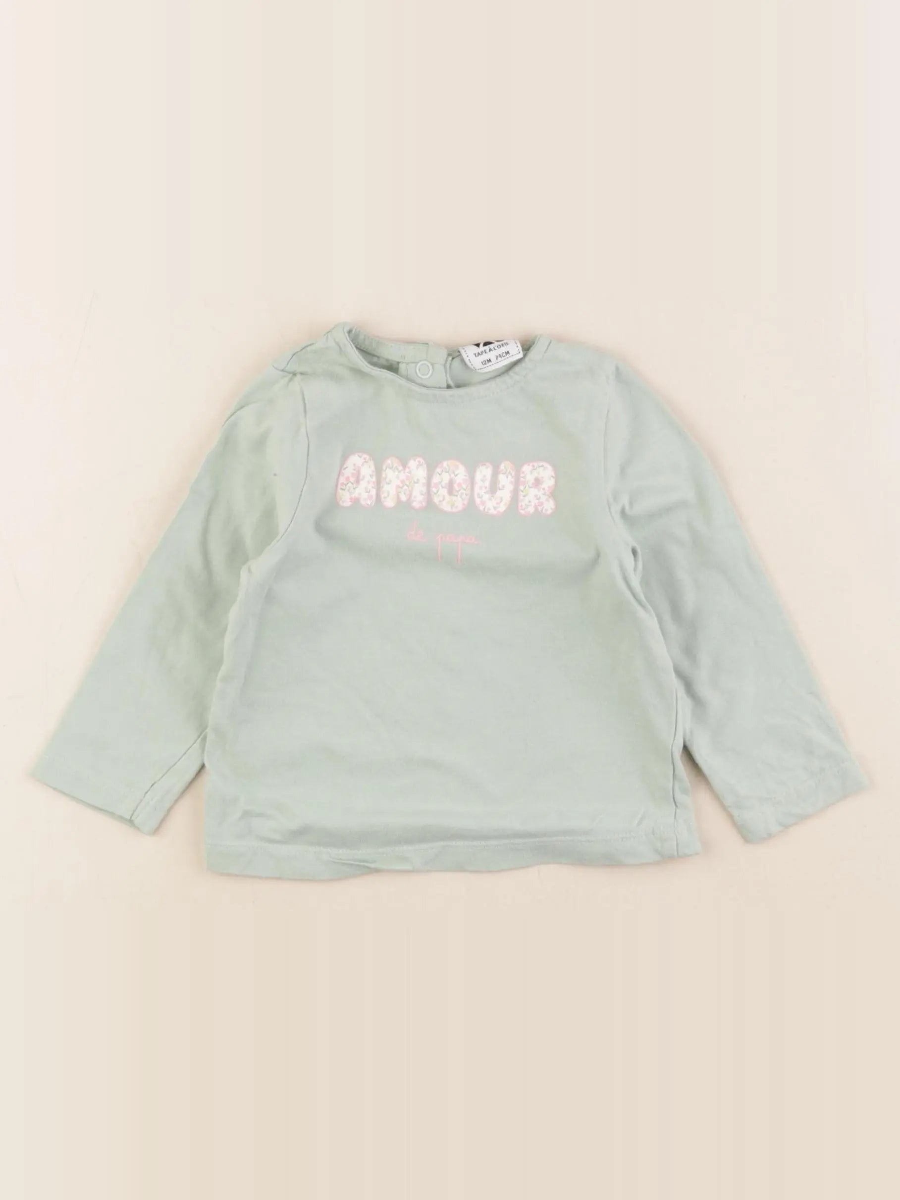 Tape à l'oeil - tee-shirt vert - 12 mois