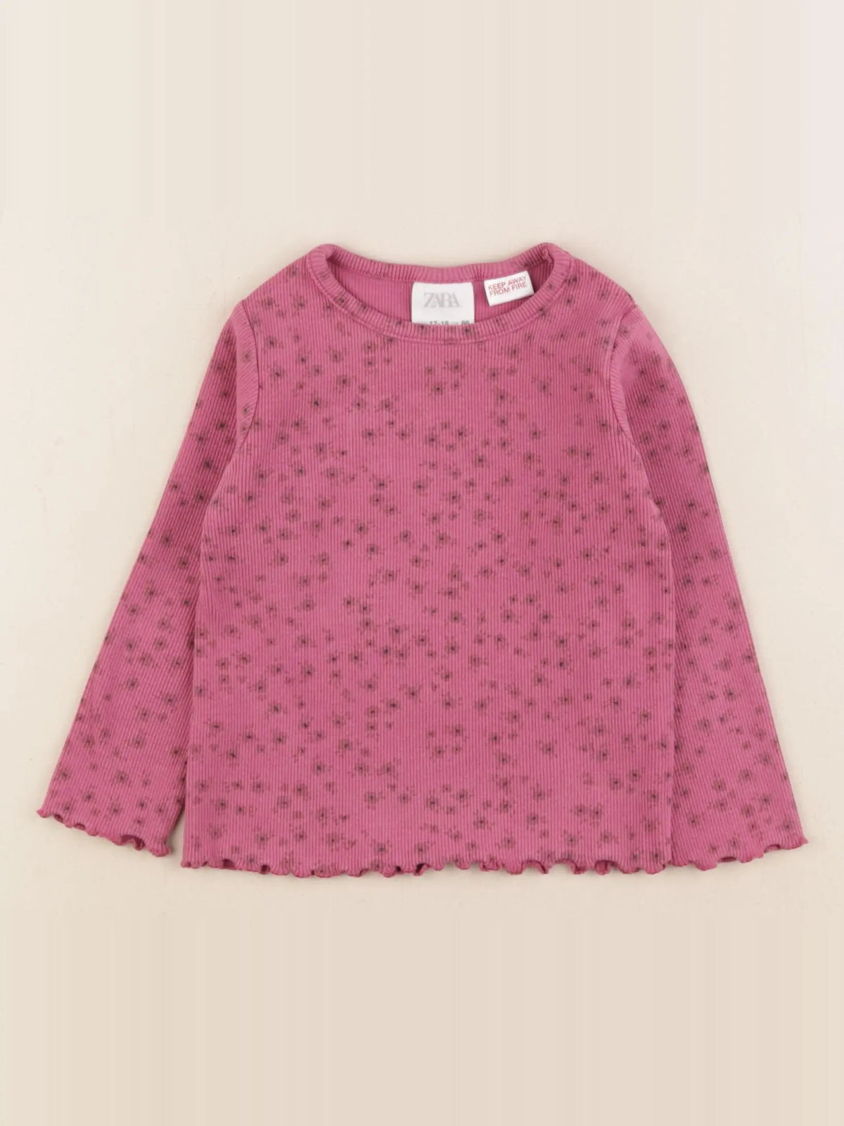Zara - tee-shirt rose - 12 mois