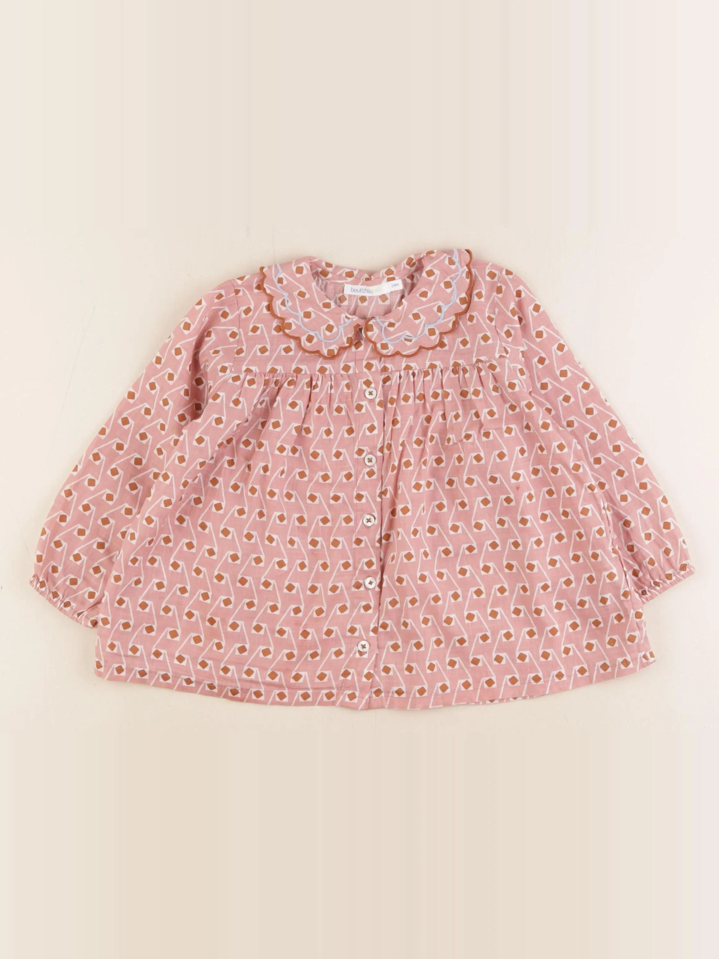 Boutchou - chemise rose - 24 mois