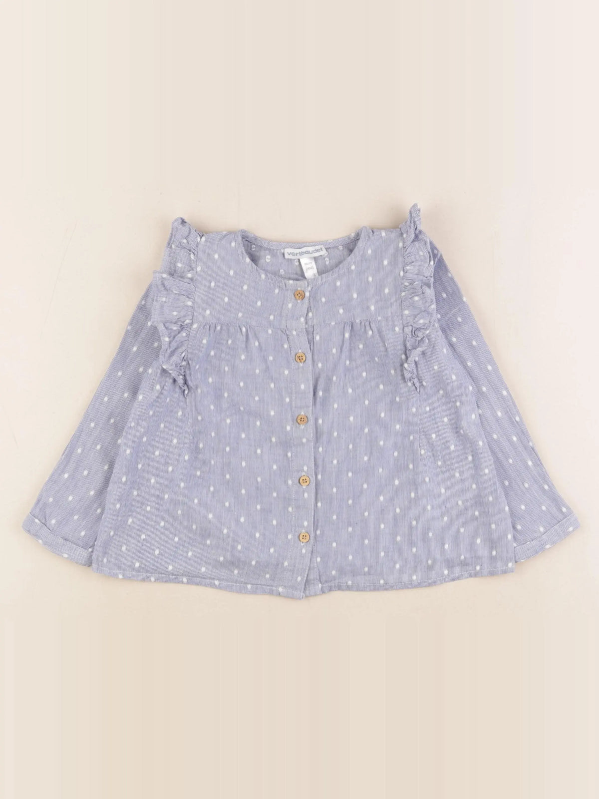 Vertbaudet - chemise bleu - 2 ans