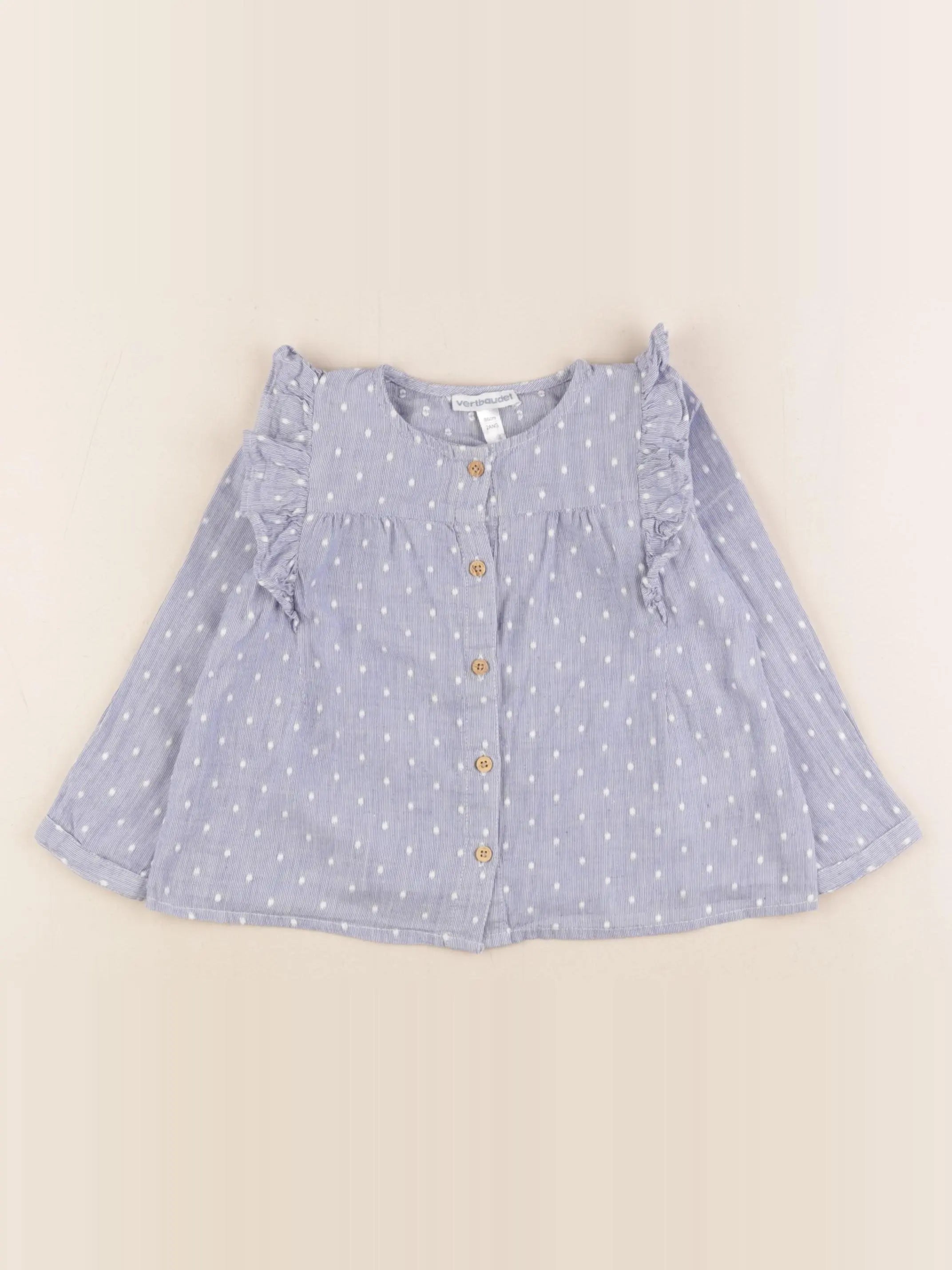 Vertbaudet - chemise bleu - 2 ans