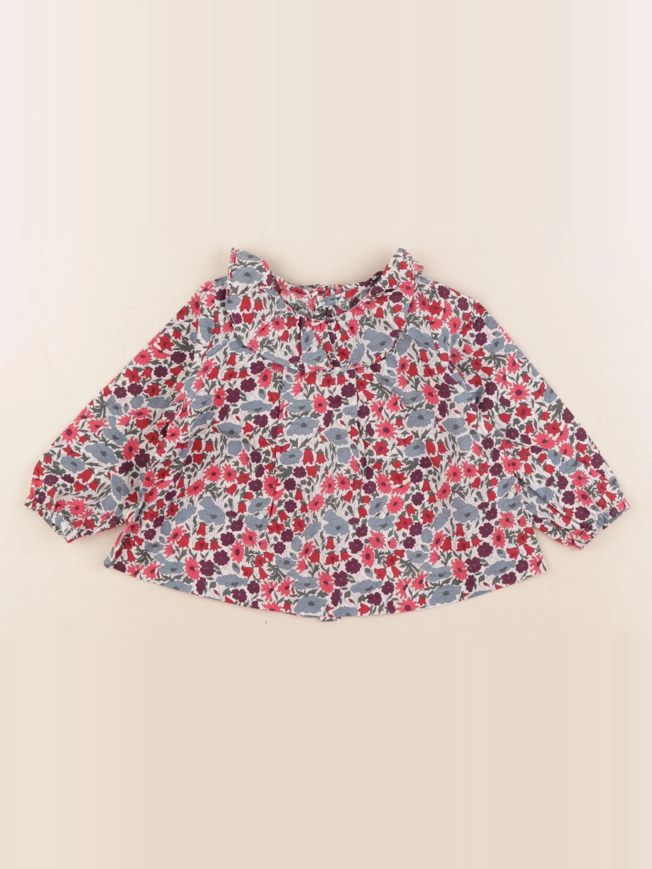 Jacadi - blouse liberty multicolore - 12 mois