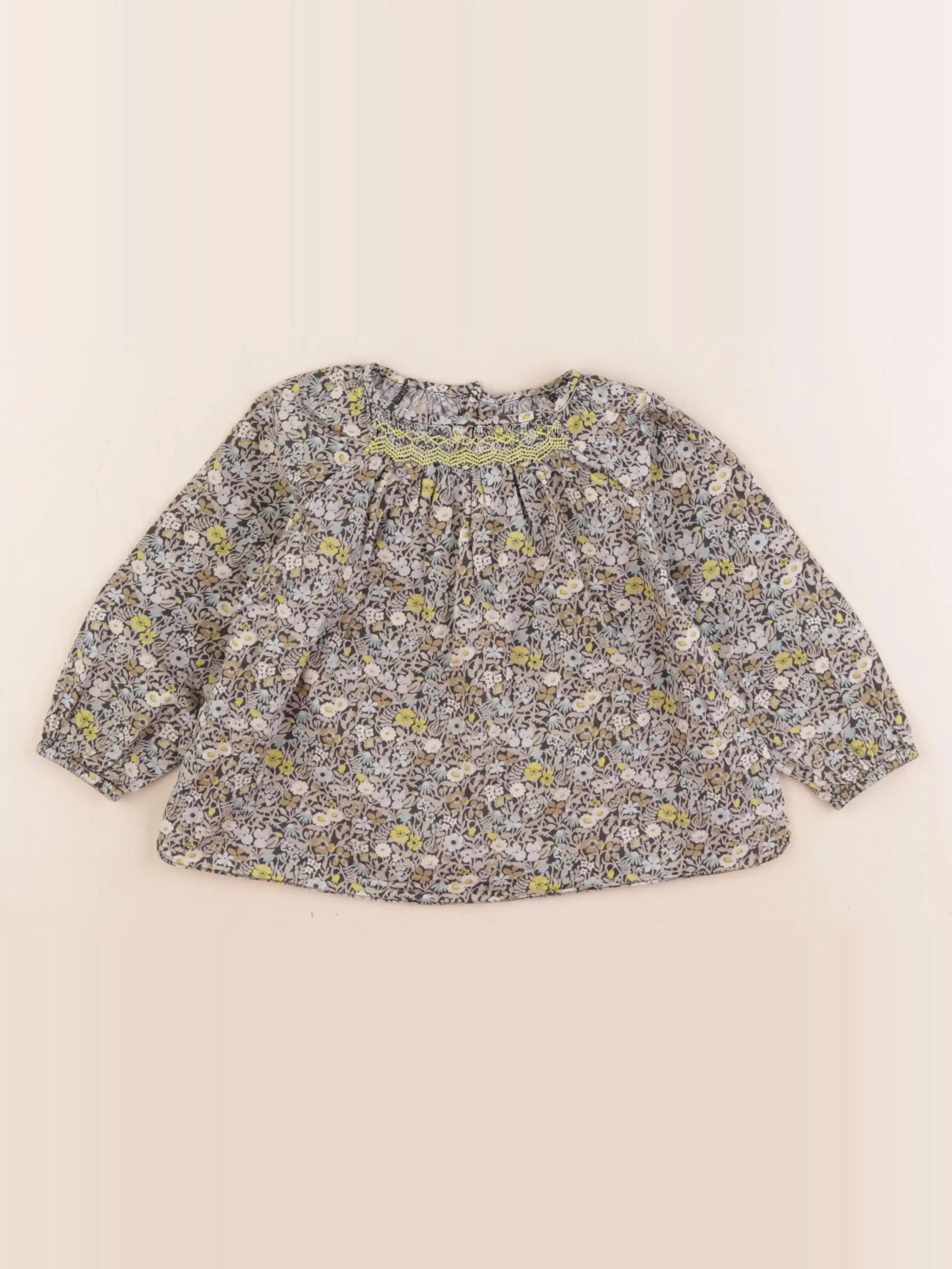 Jacadi - blouse liberty marron - 12 mois