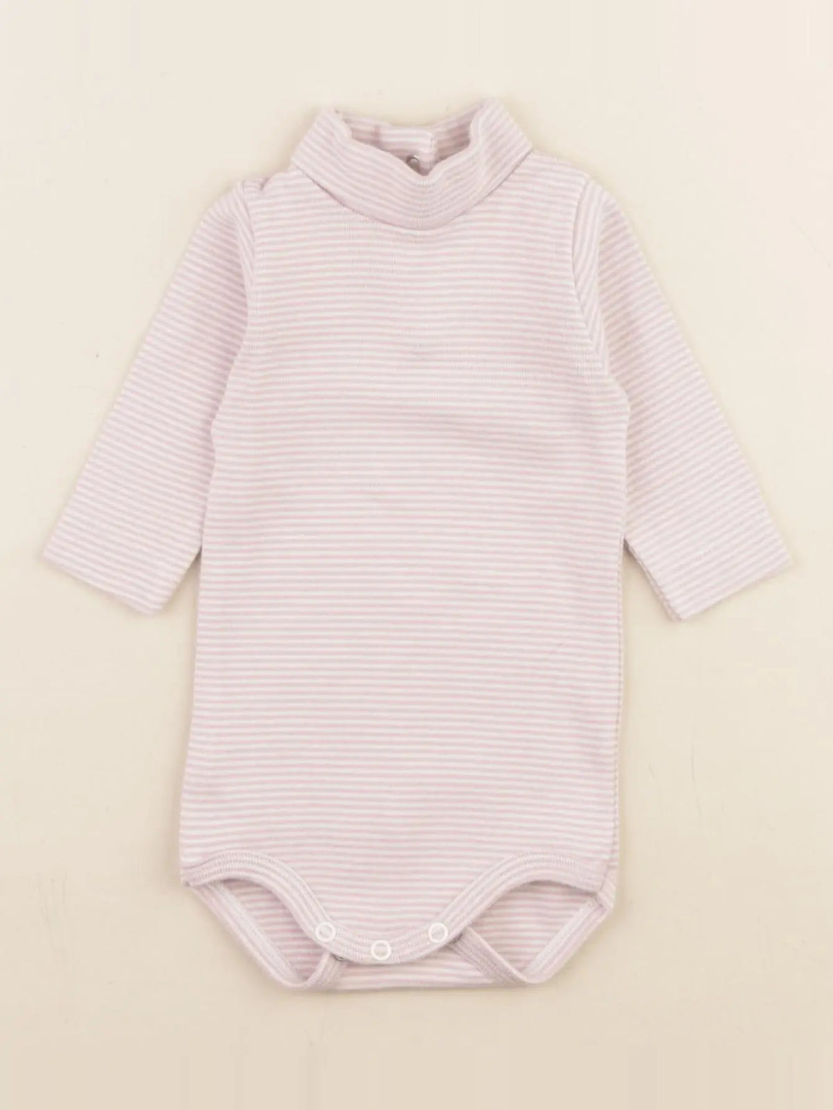 Petit Bateau - body à col rose - 3 mois