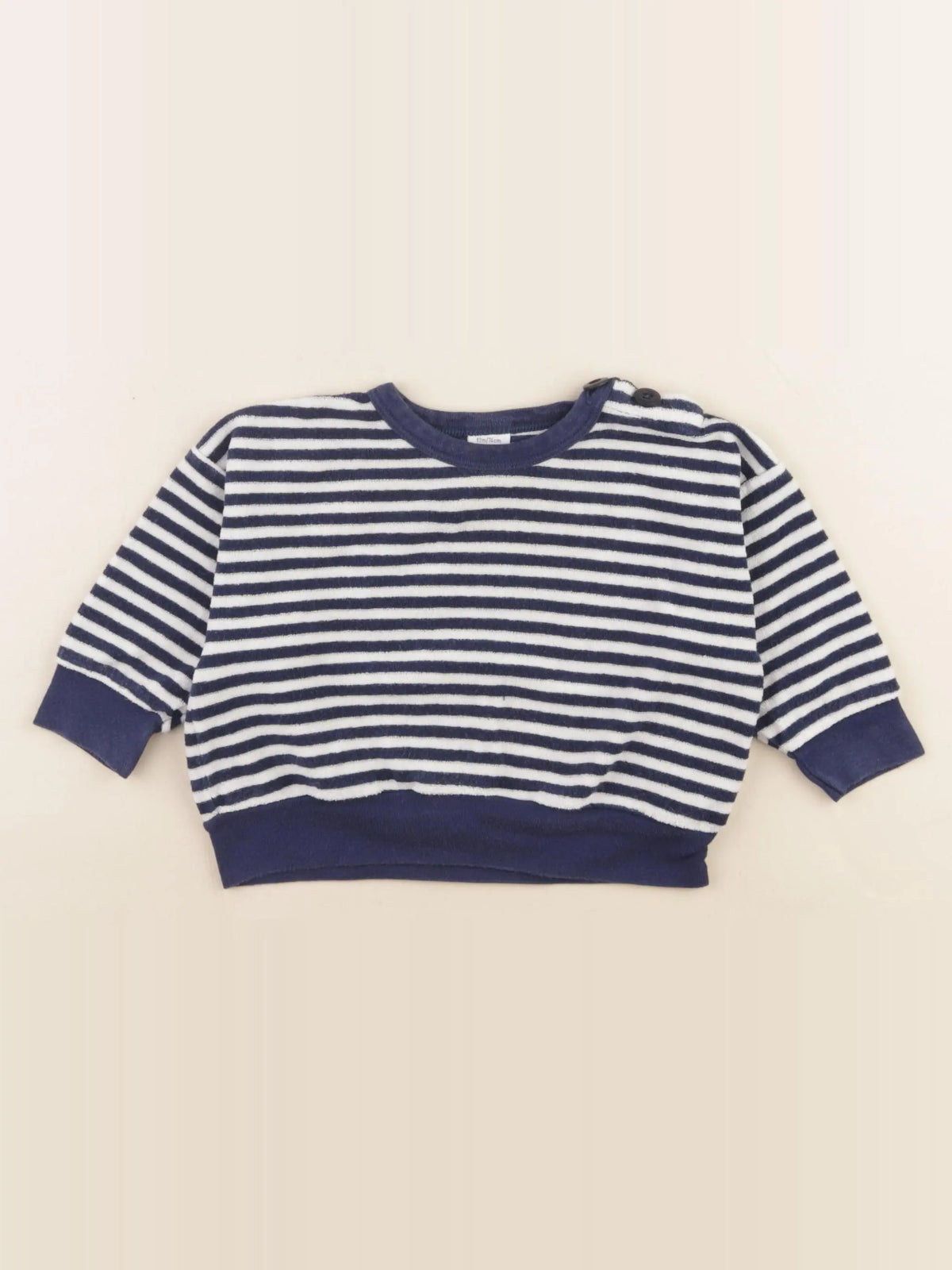 Petit Bateau - tee-shirt bleu, blanc - 12 mois