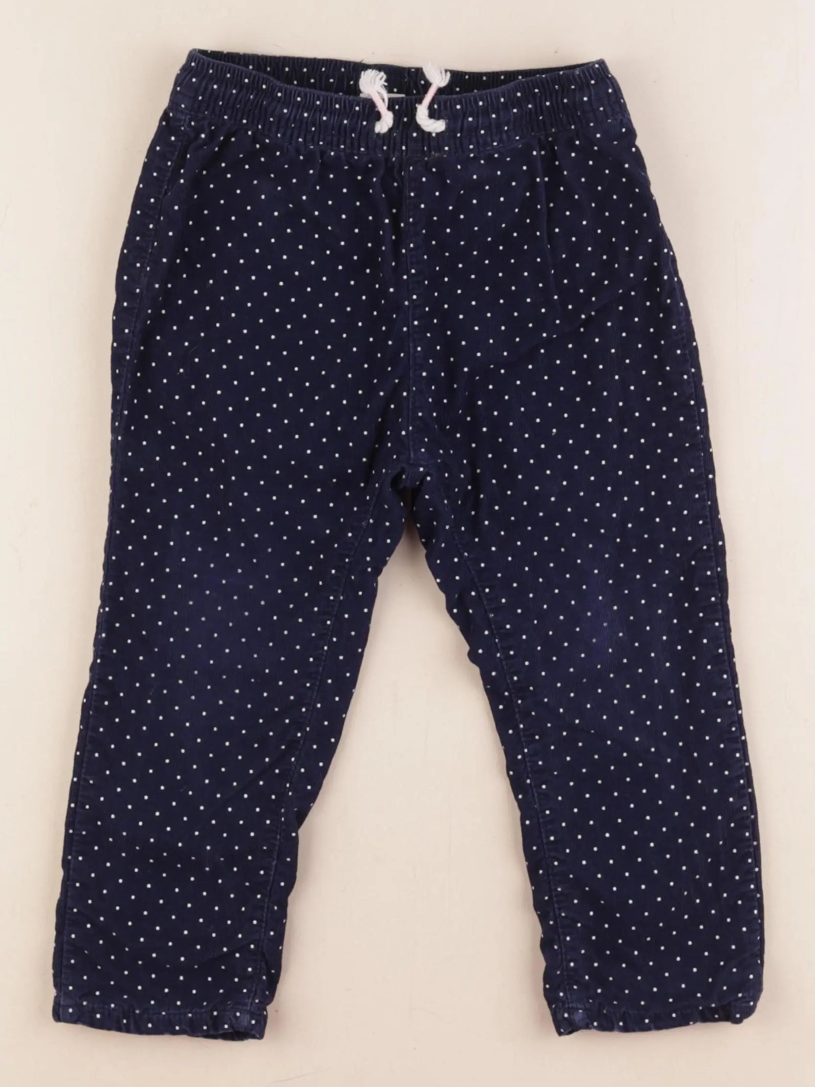 H&M - pantalon doublé bleu - 18/24 mois
