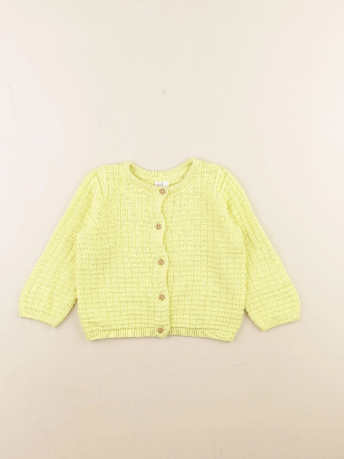 H&M - gilet jaune - 9/12 mois