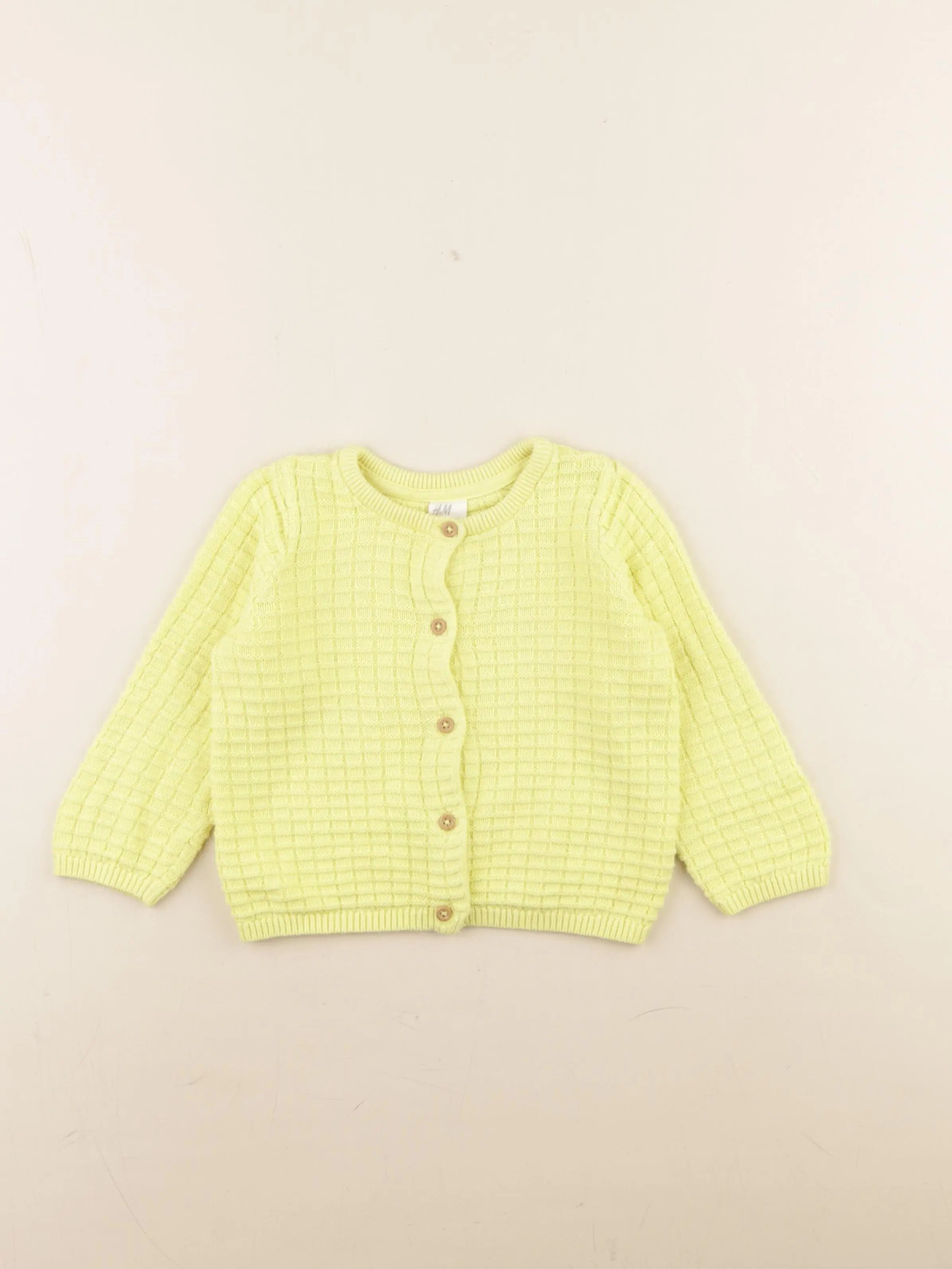 H&M - gilet jaune - 9/12 mois