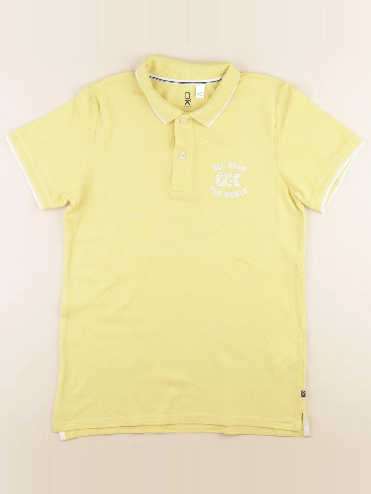 Okaidi - polo jaune - 14 ans