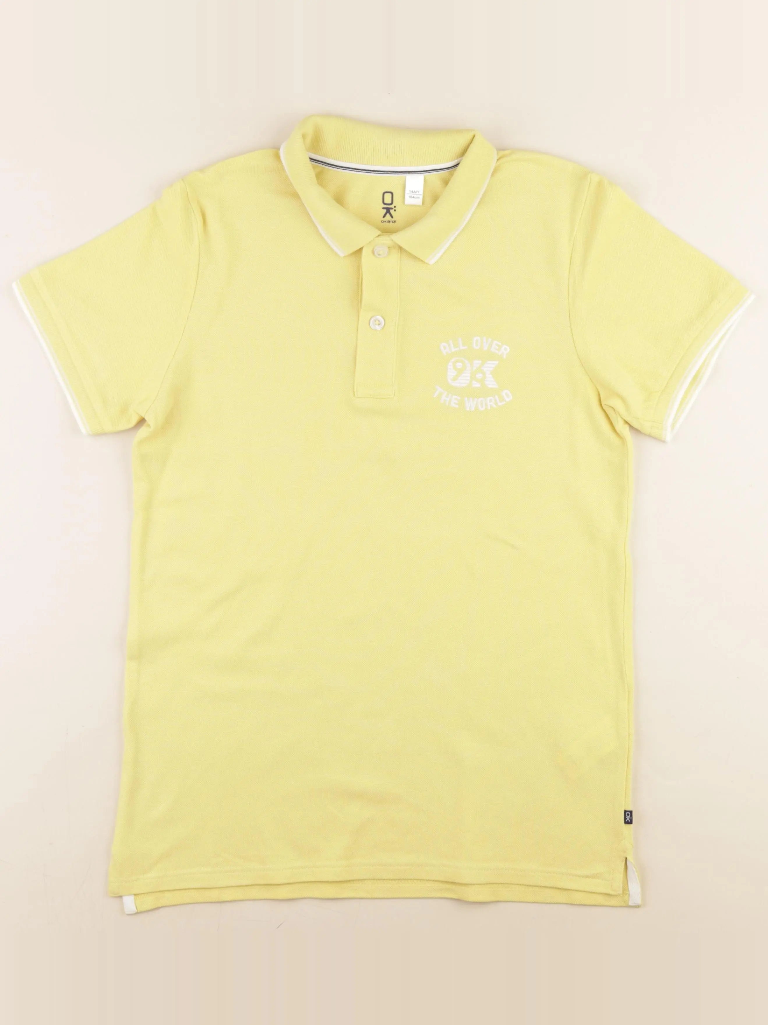 Okaidi - polo jaune - 14 ans
