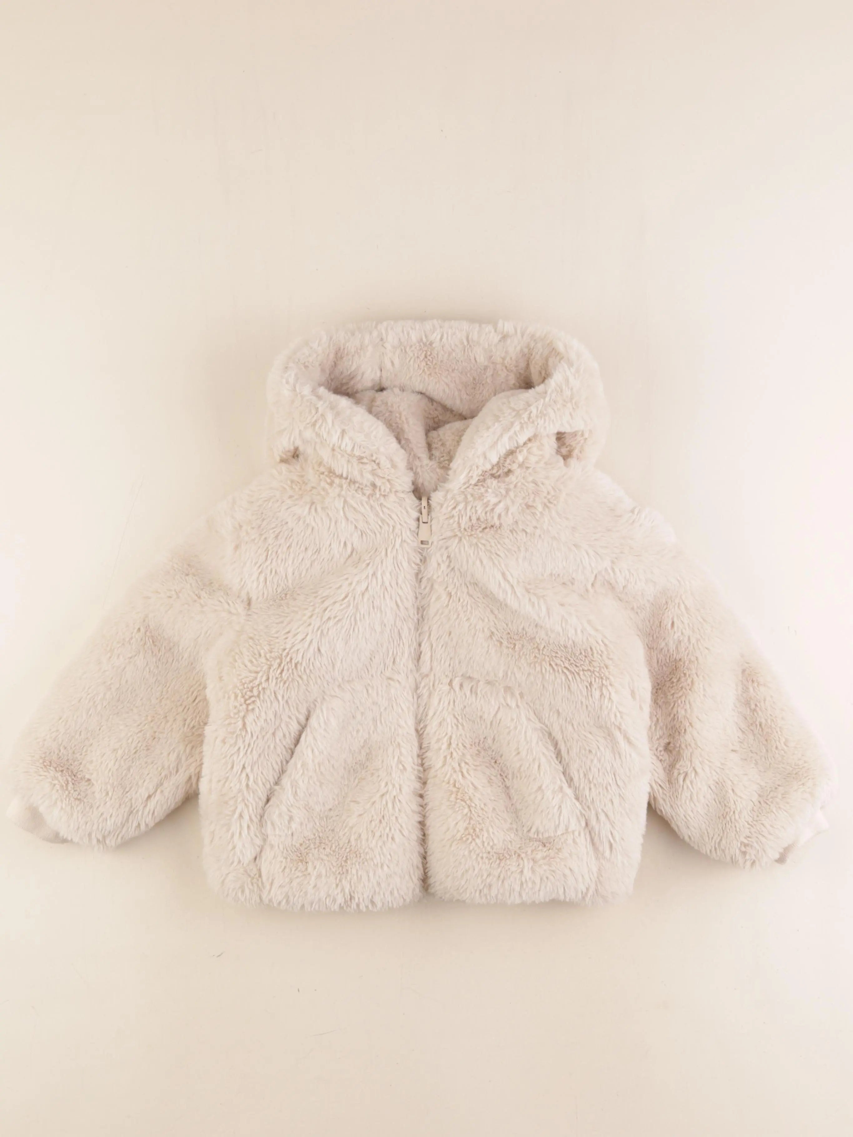 Zara - veste réversible beige - 18/24 mois