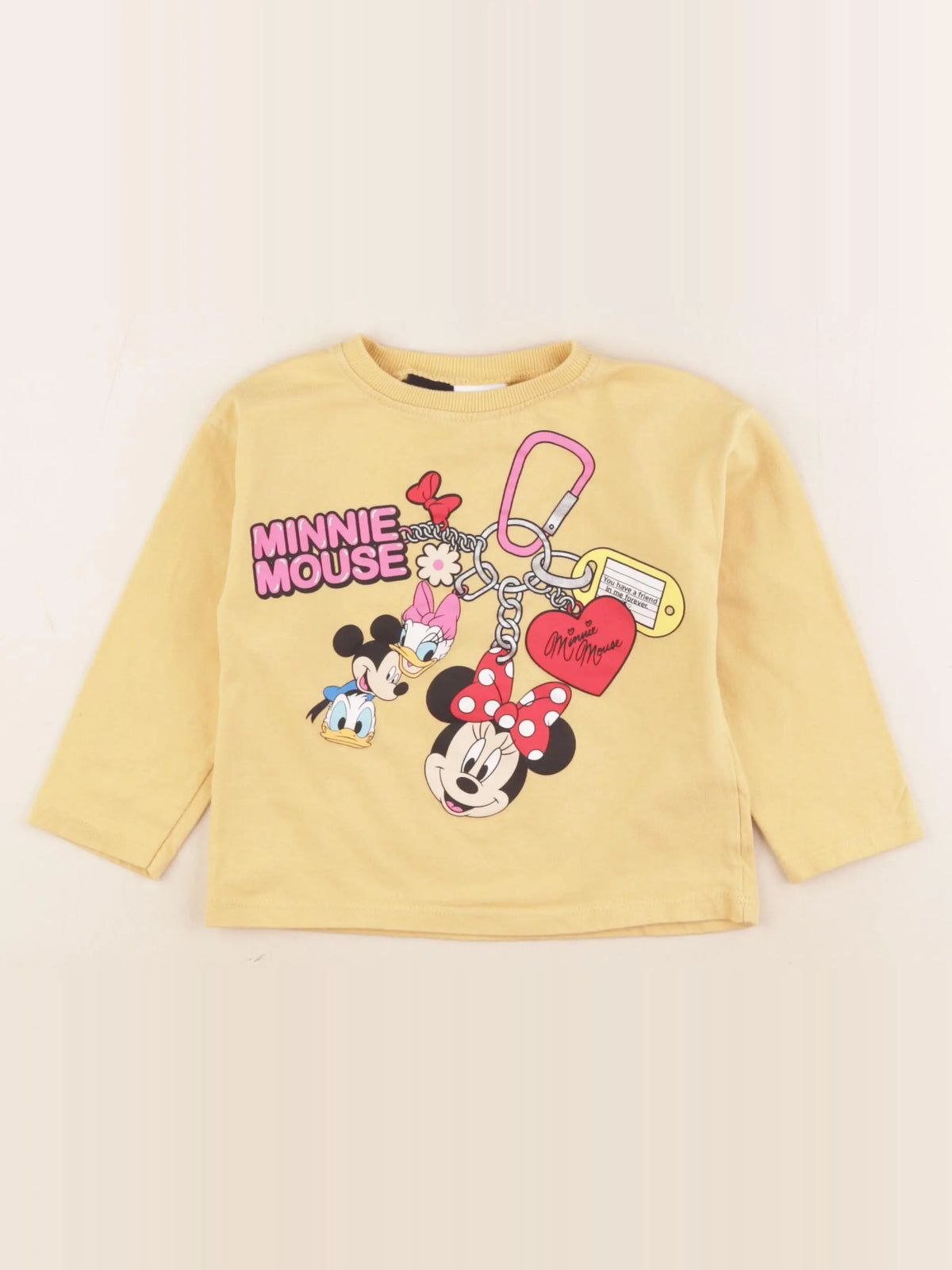 Zara - tee-shirt imprimé au dos jaune - 3 ans