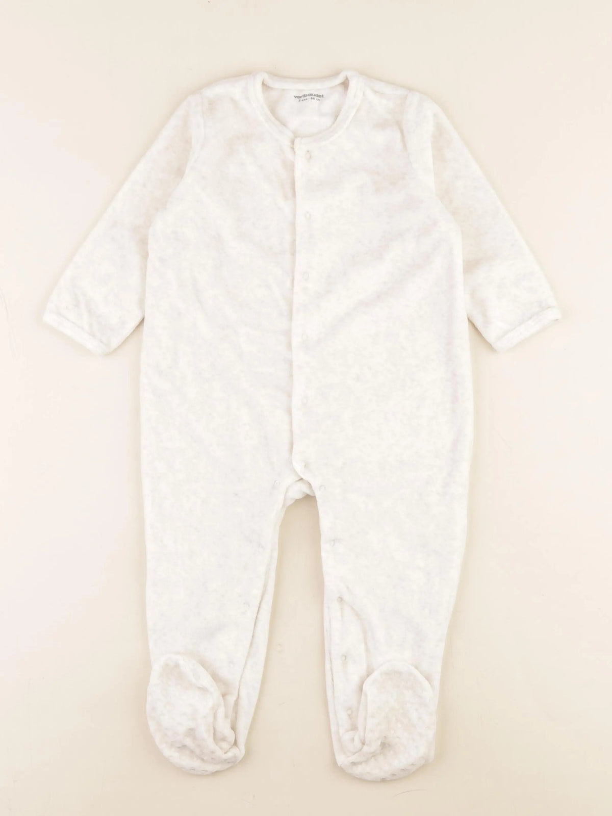 Vertbaudet - pyjama velours beige - 2 ans