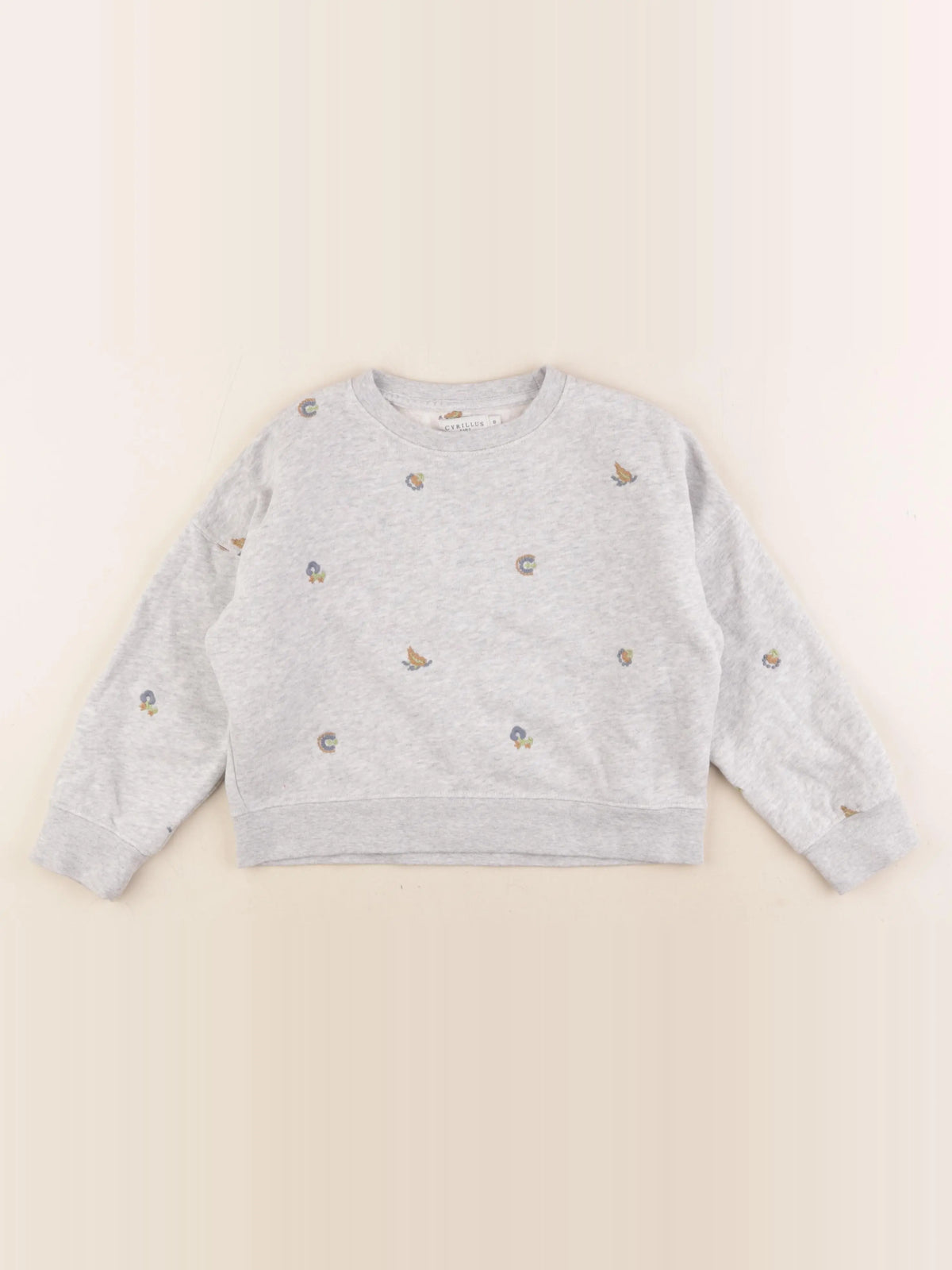 Cyrillus - sweat gris - 8 ans