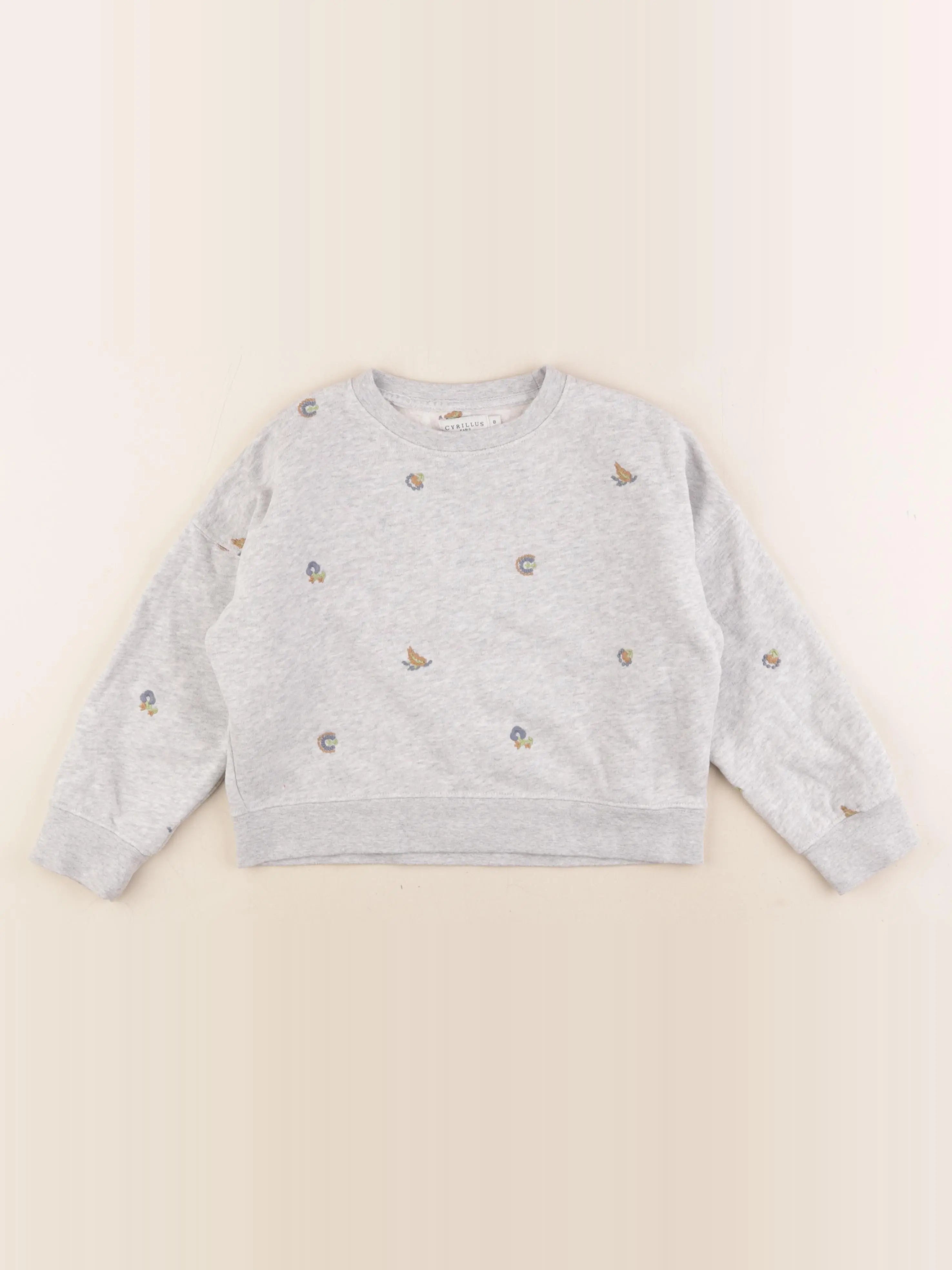 Cyrillus - sweat gris - 8 ans