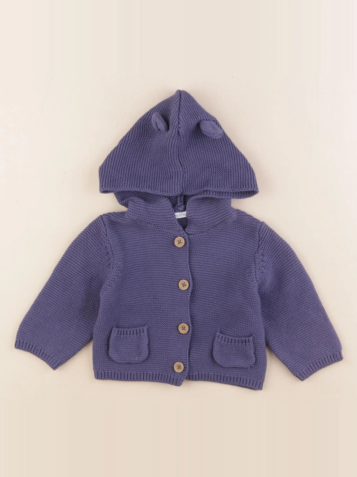 Boutchou - gilet bleu - 6 mois
