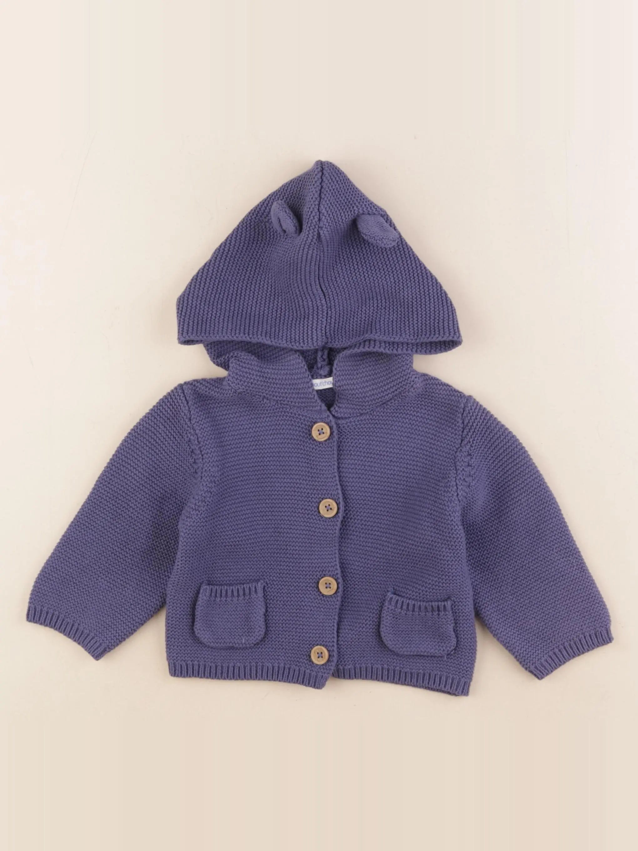 Boutchou - gilet bleu - 6 mois