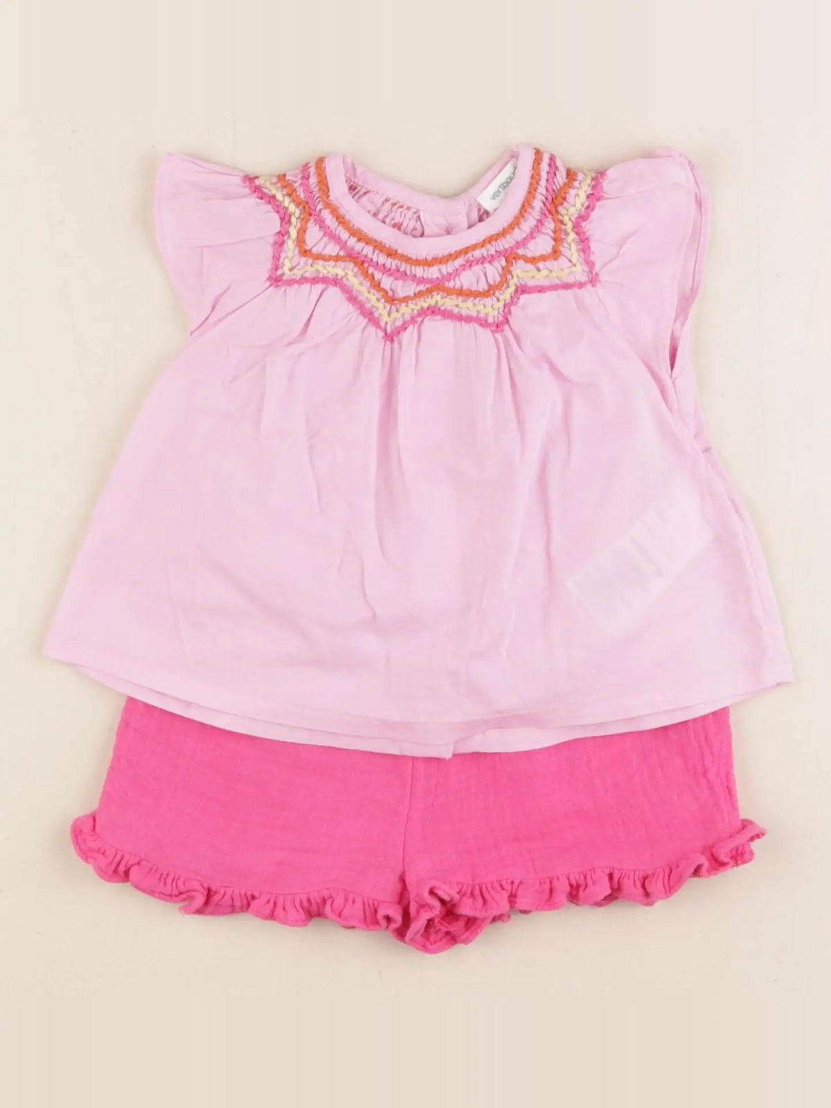 Vertbaudet - ensemble rose - 3 mois