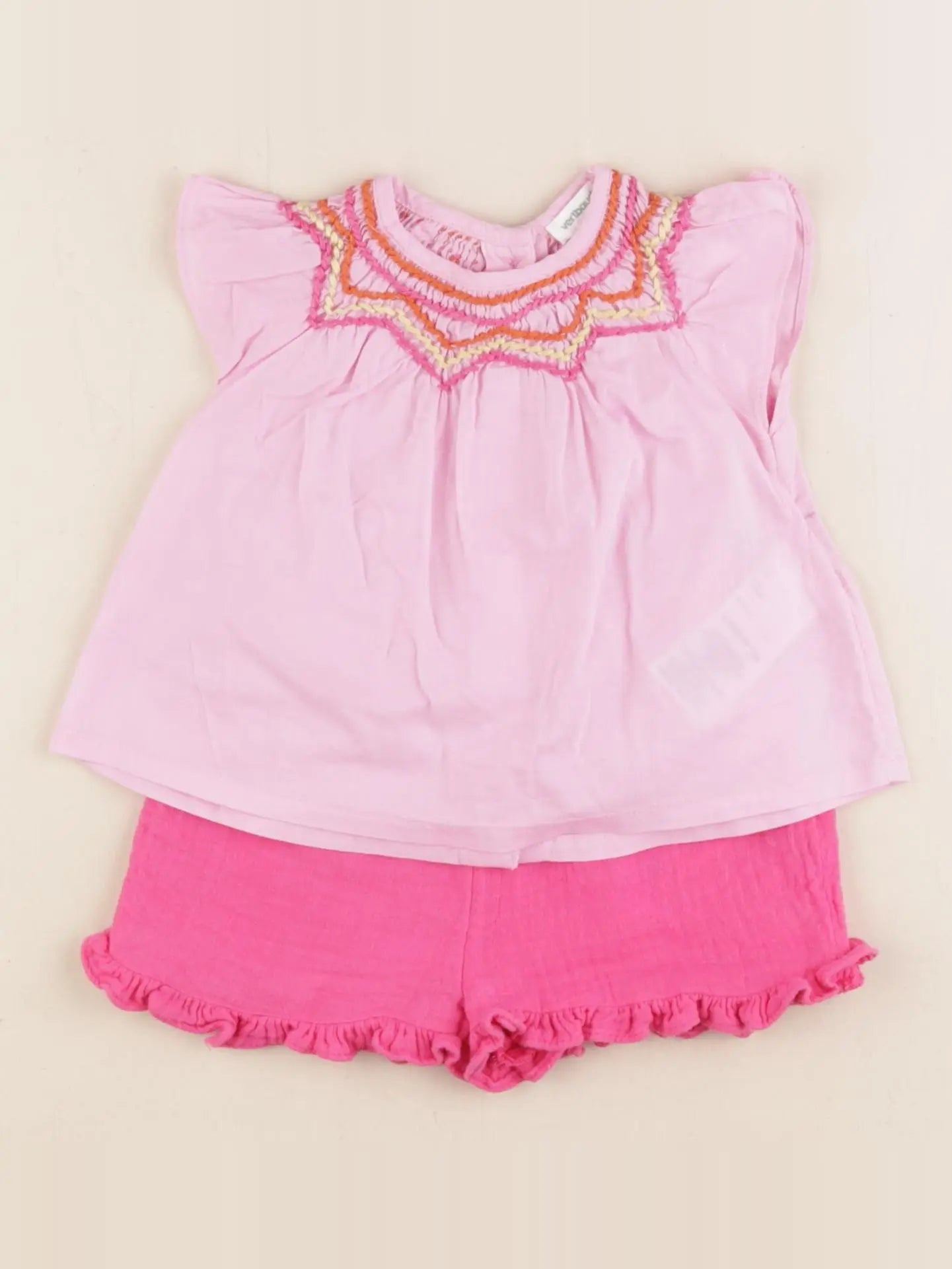 Vertbaudet - ensemble rose - 3 mois