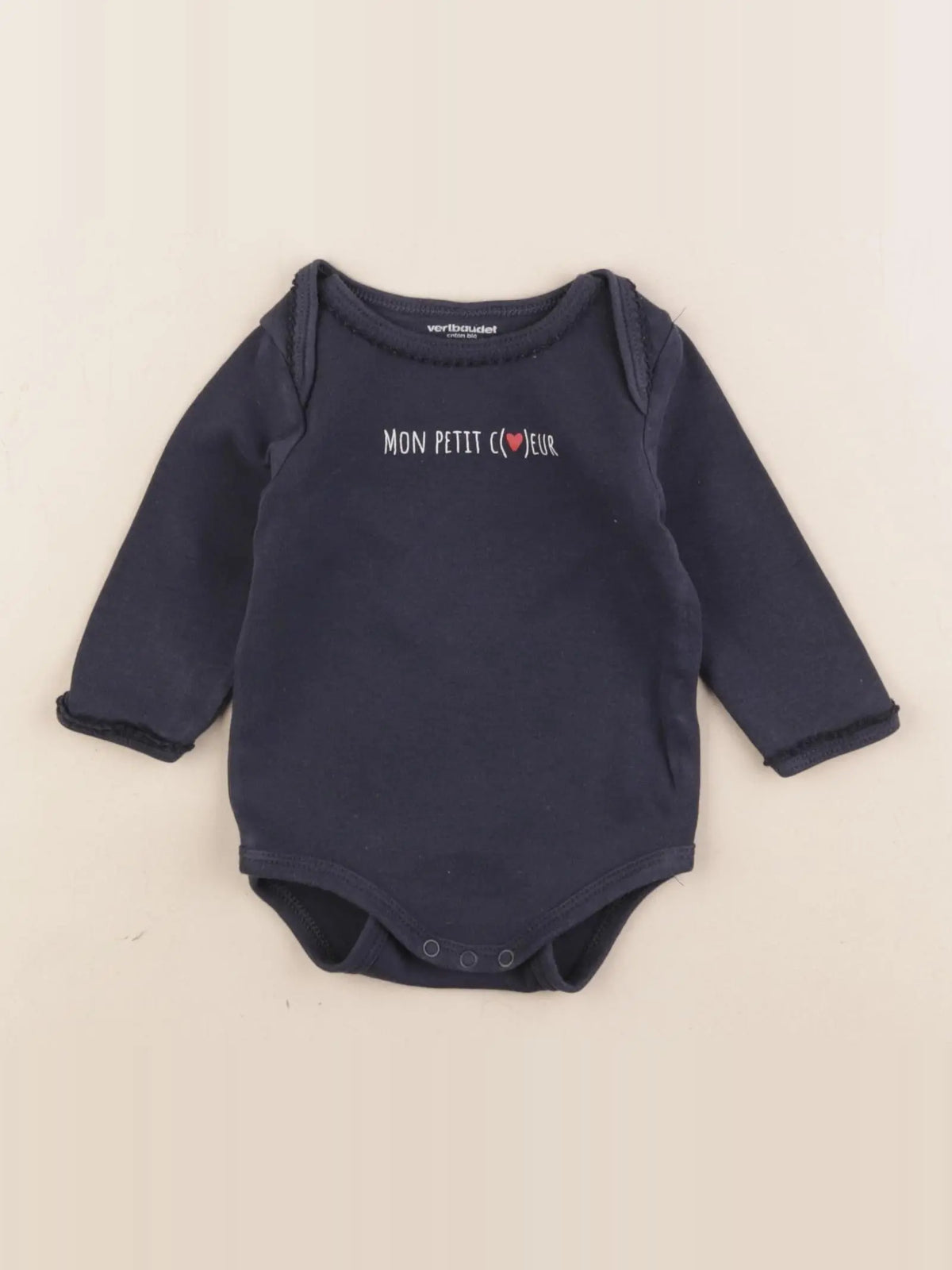 Vertbaudet - body bleu - 6 mois