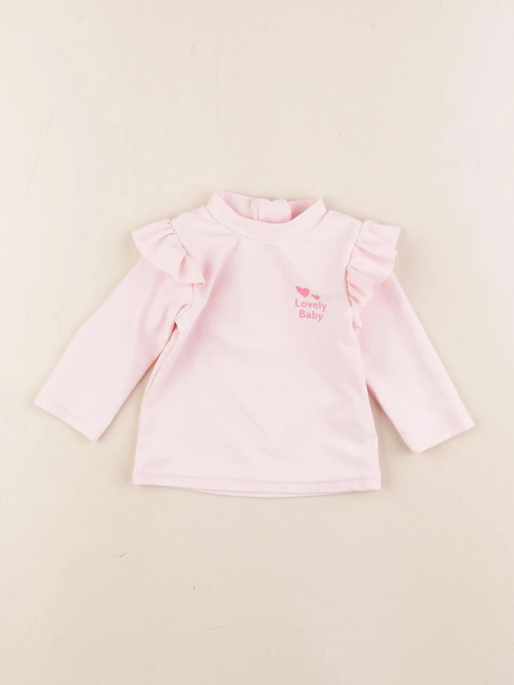 Vertbaudet - tee-shirt de bain rose - 3 mois
