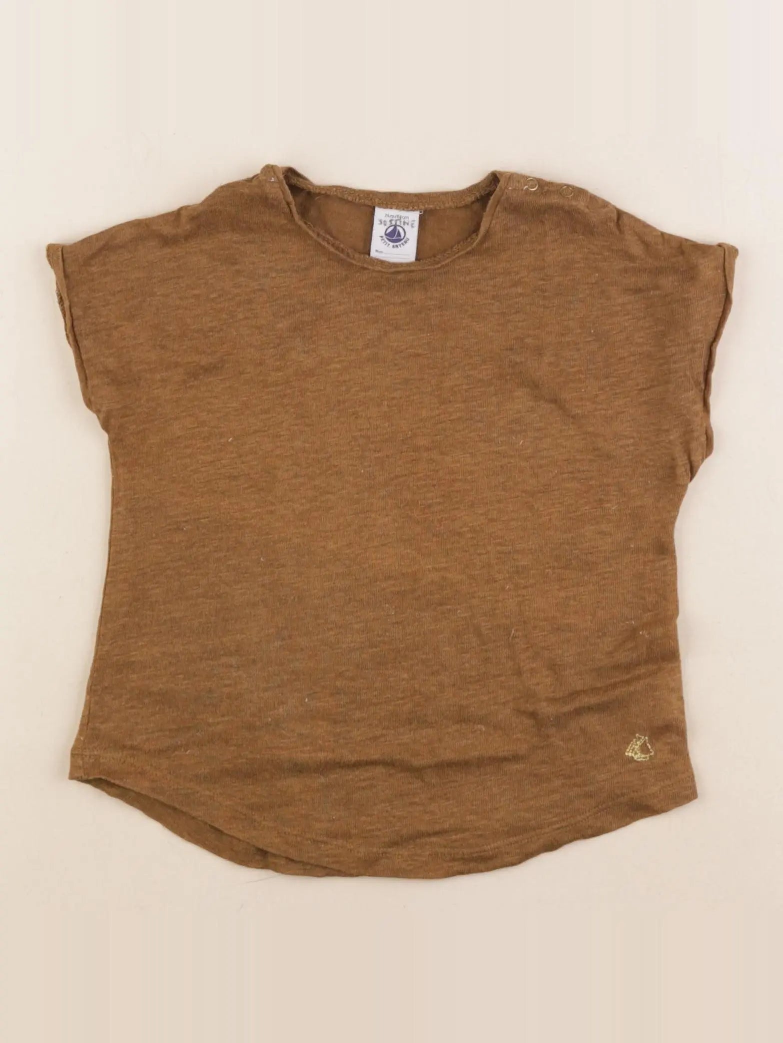 Petit Bateau - tee-shirt marron - 24 mois