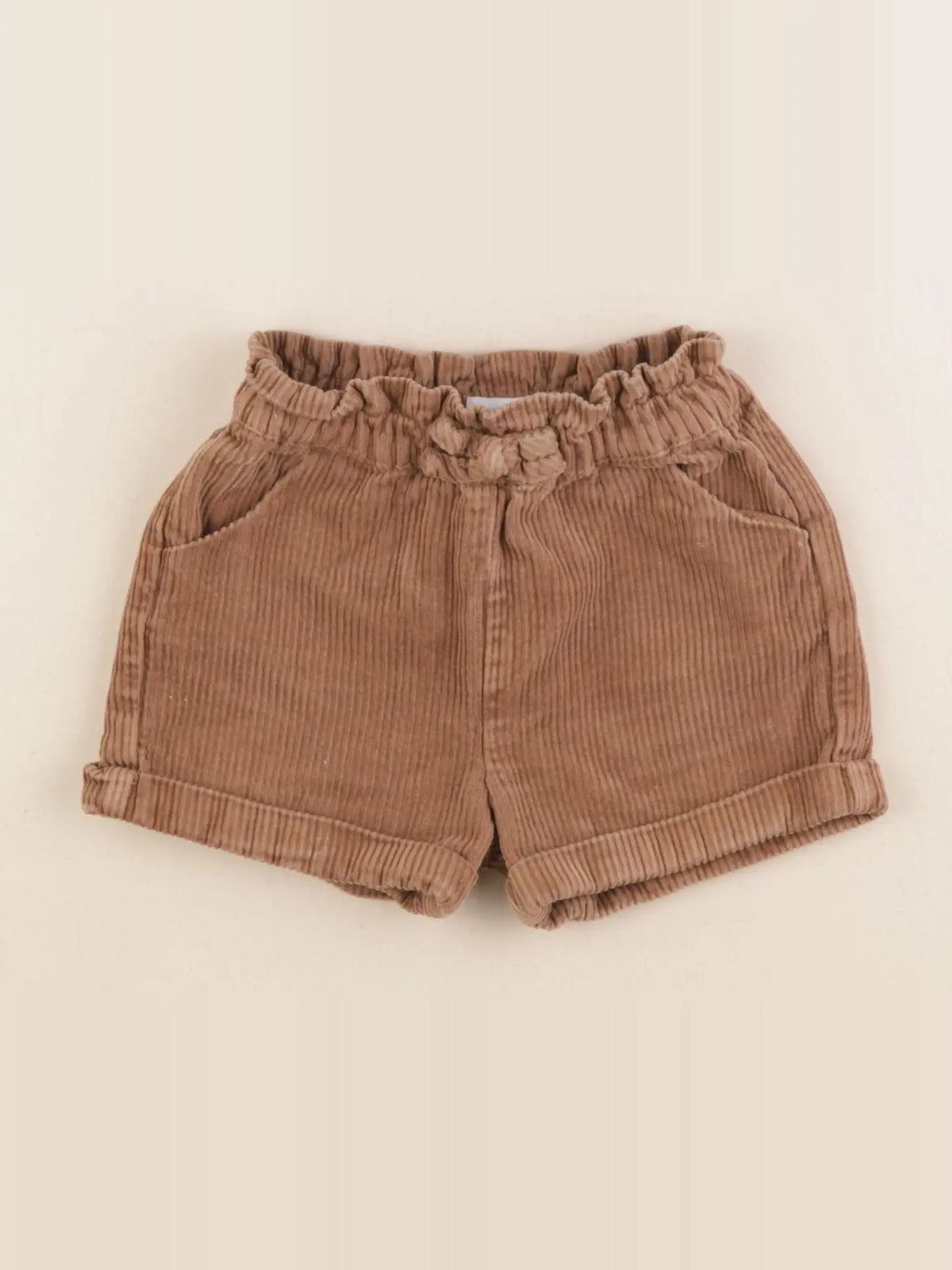 Vertbaudet - short marron - 12 mois