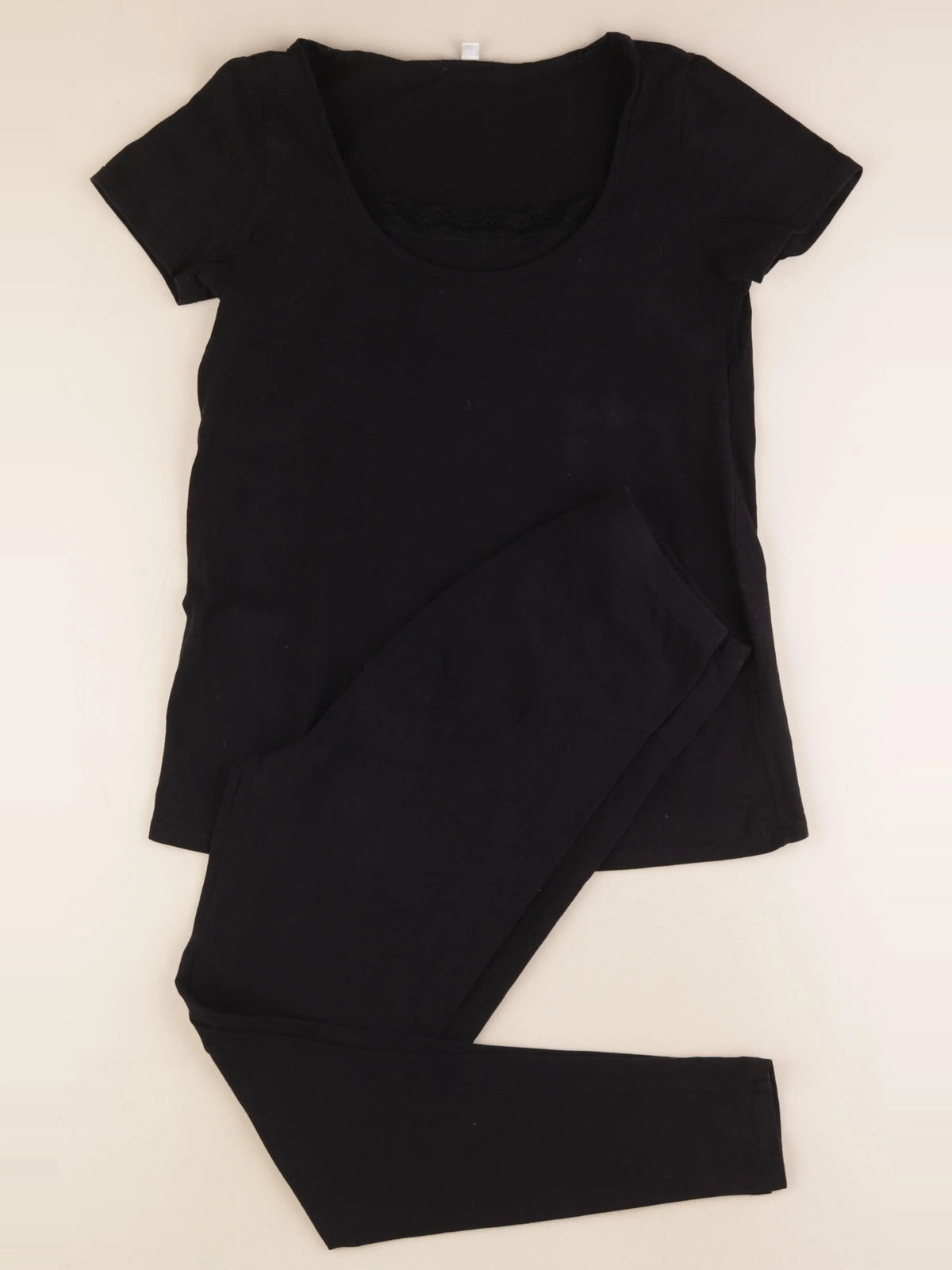Envie de fraise - pyjama grossesse coton noir - 34 à 36