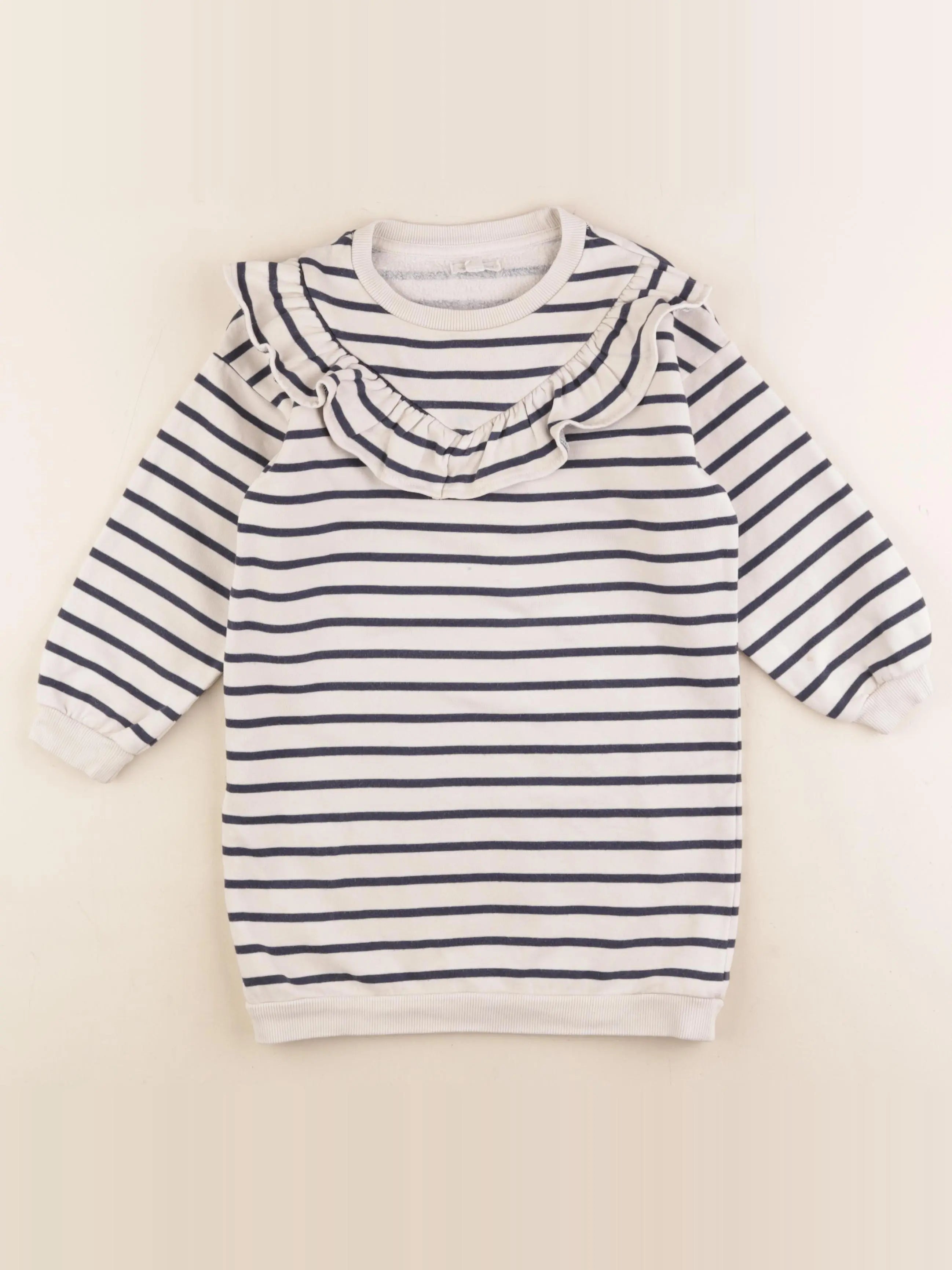Vertbaudet - robe blanc, bleu - 6 ans
