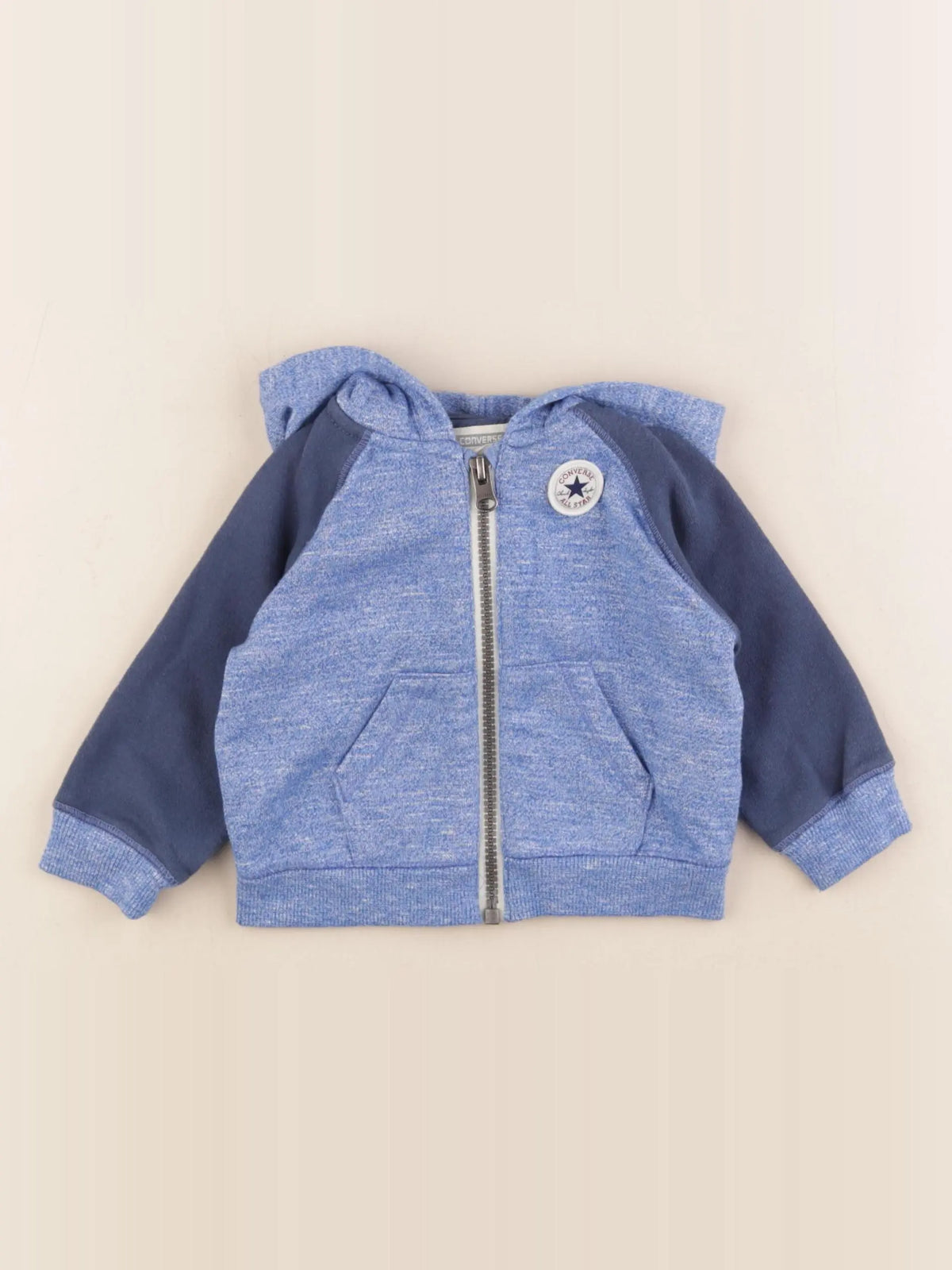 Converse - sweat bleu - 6/9 mois