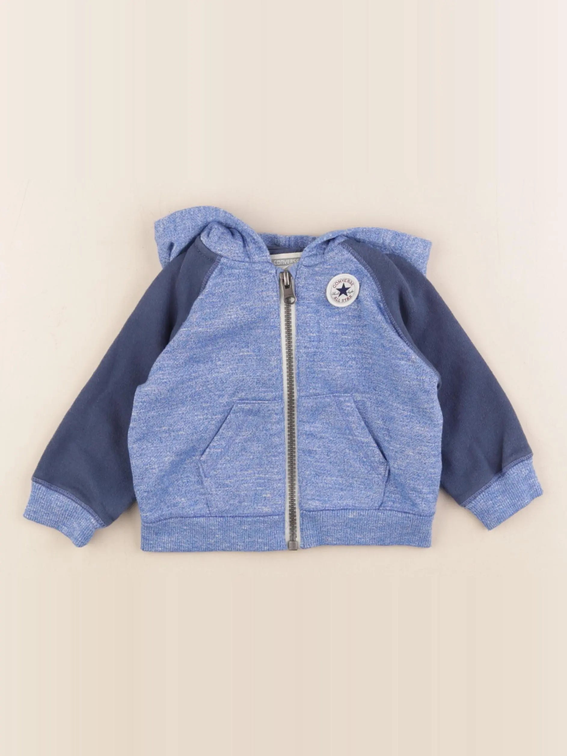Converse - sweat bleu - 6/9 mois