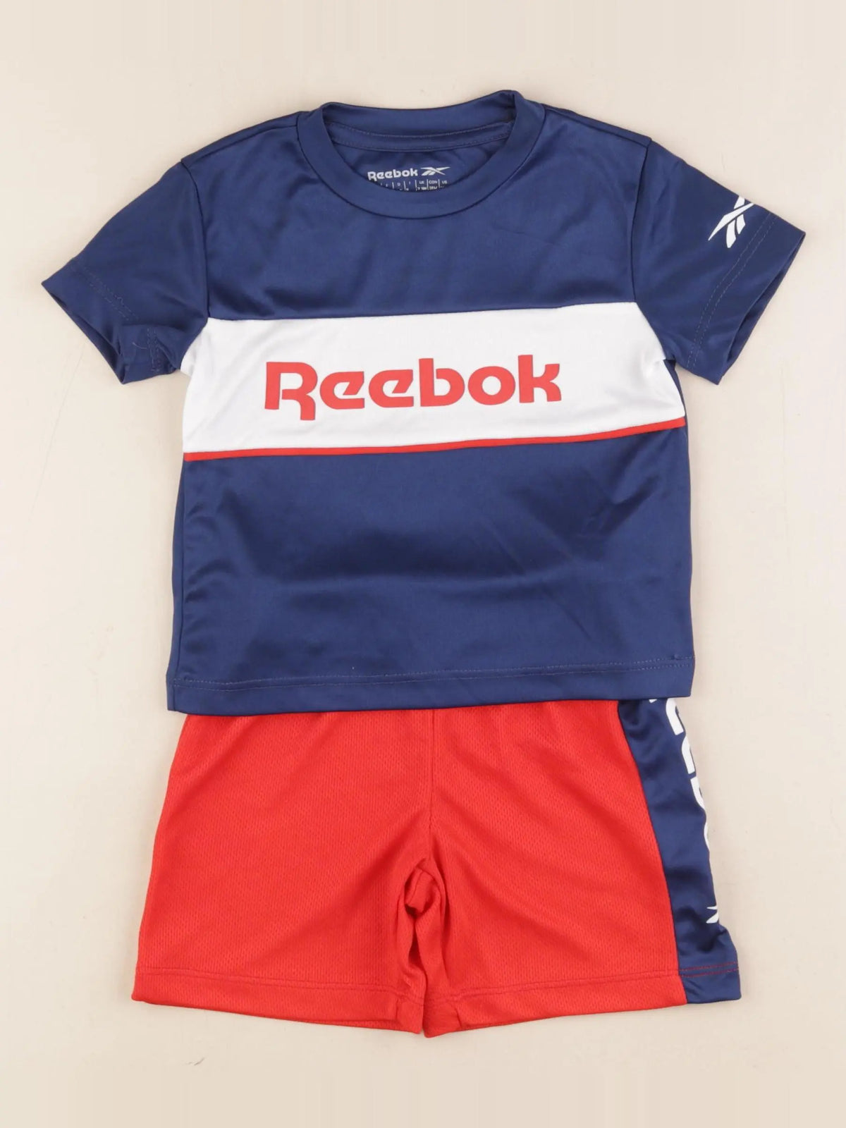Reebok - ensemble rouge, bleu - 12/18 mois