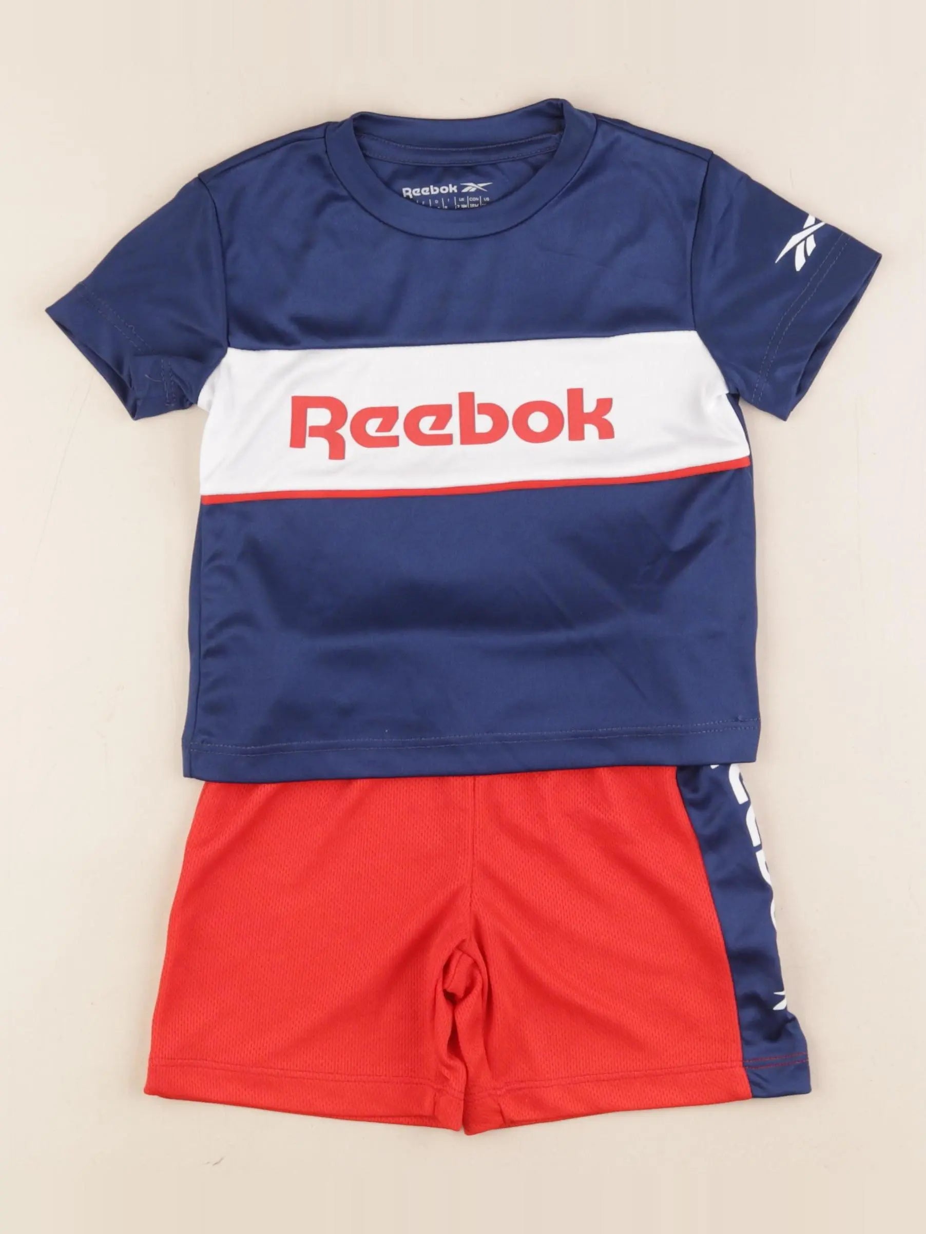 Reebok - ensemble rouge, bleu - 12/18 mois