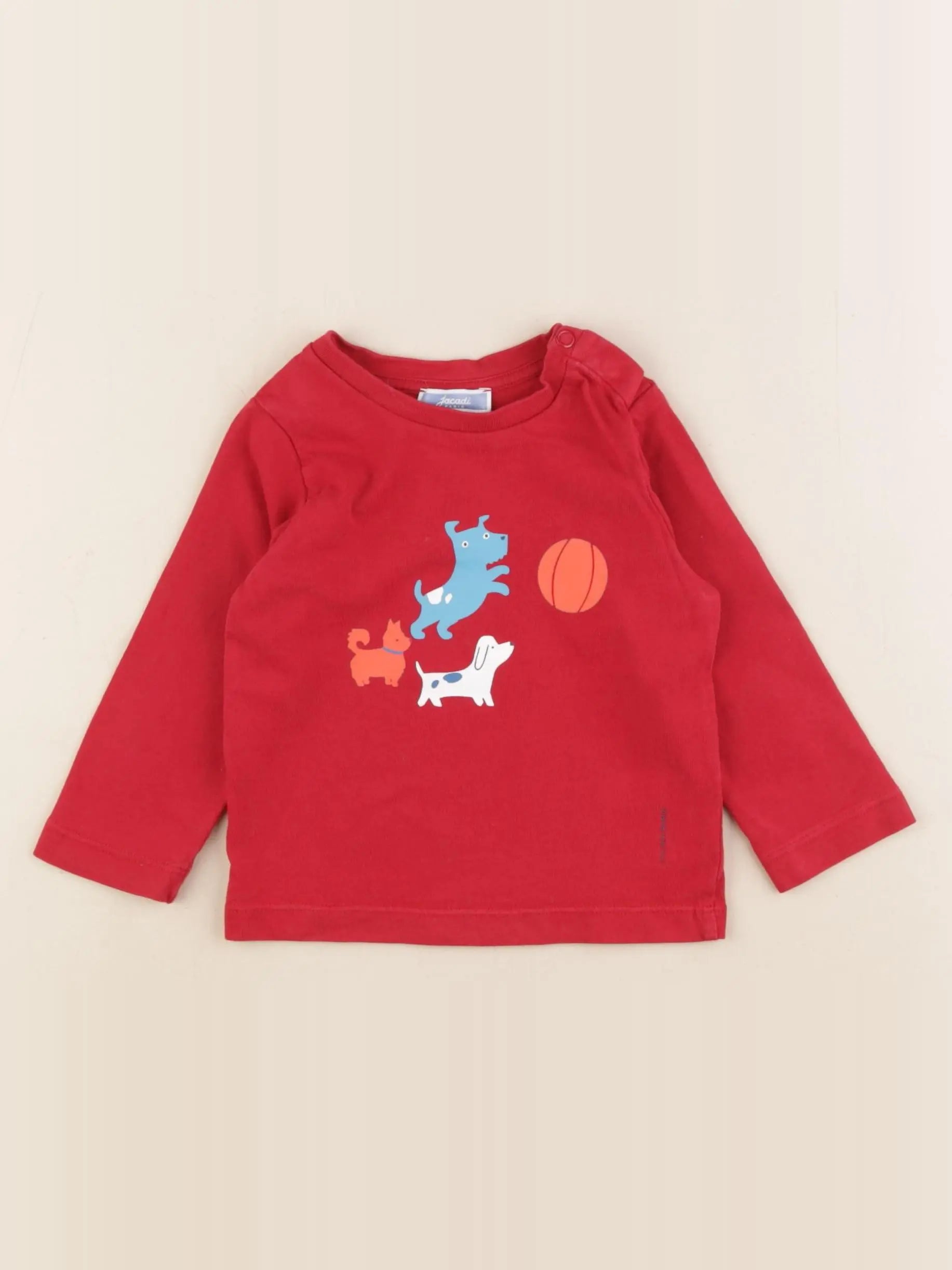 Jacadi - tee-shirt rouge - 12 mois