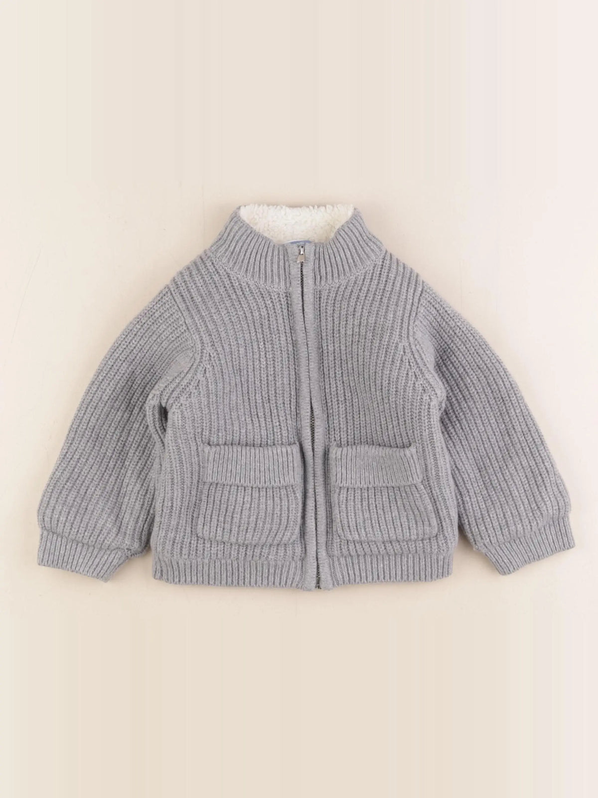 Jacadi - gilet doublé gris - 18 mois