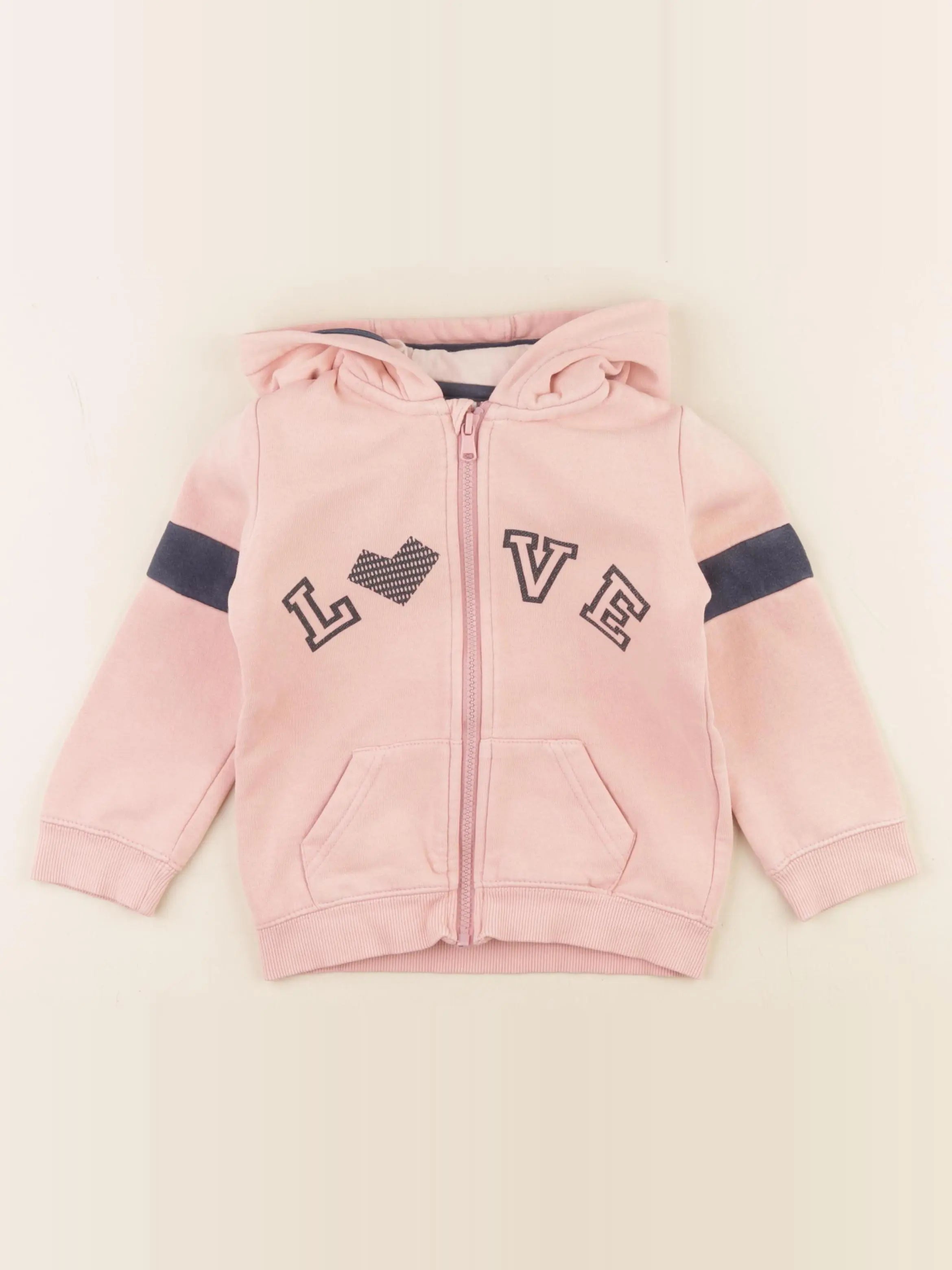 Vertbaudet - sweat rose - 4 ans