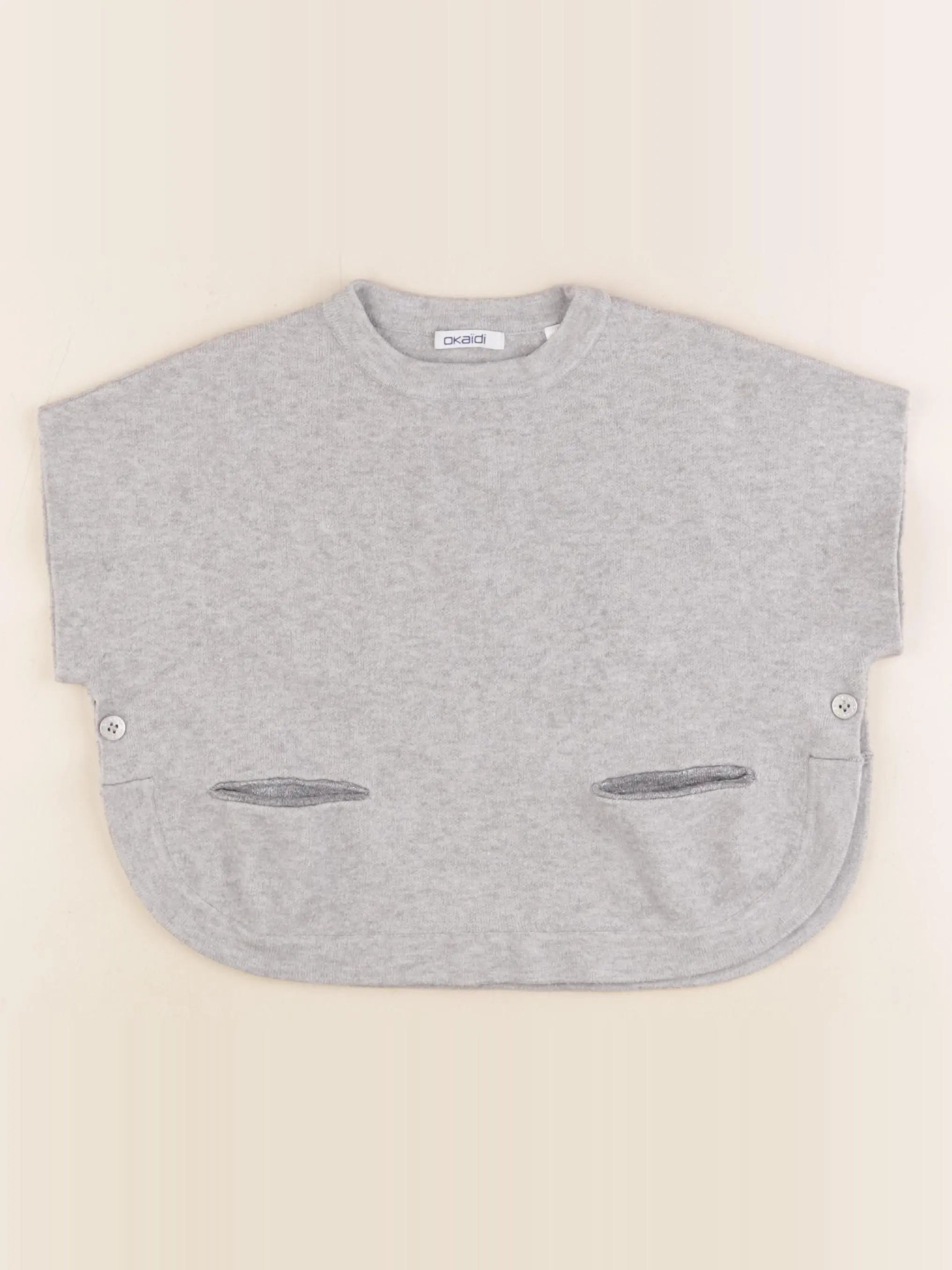 Okaidi - pull gris - 3 ans