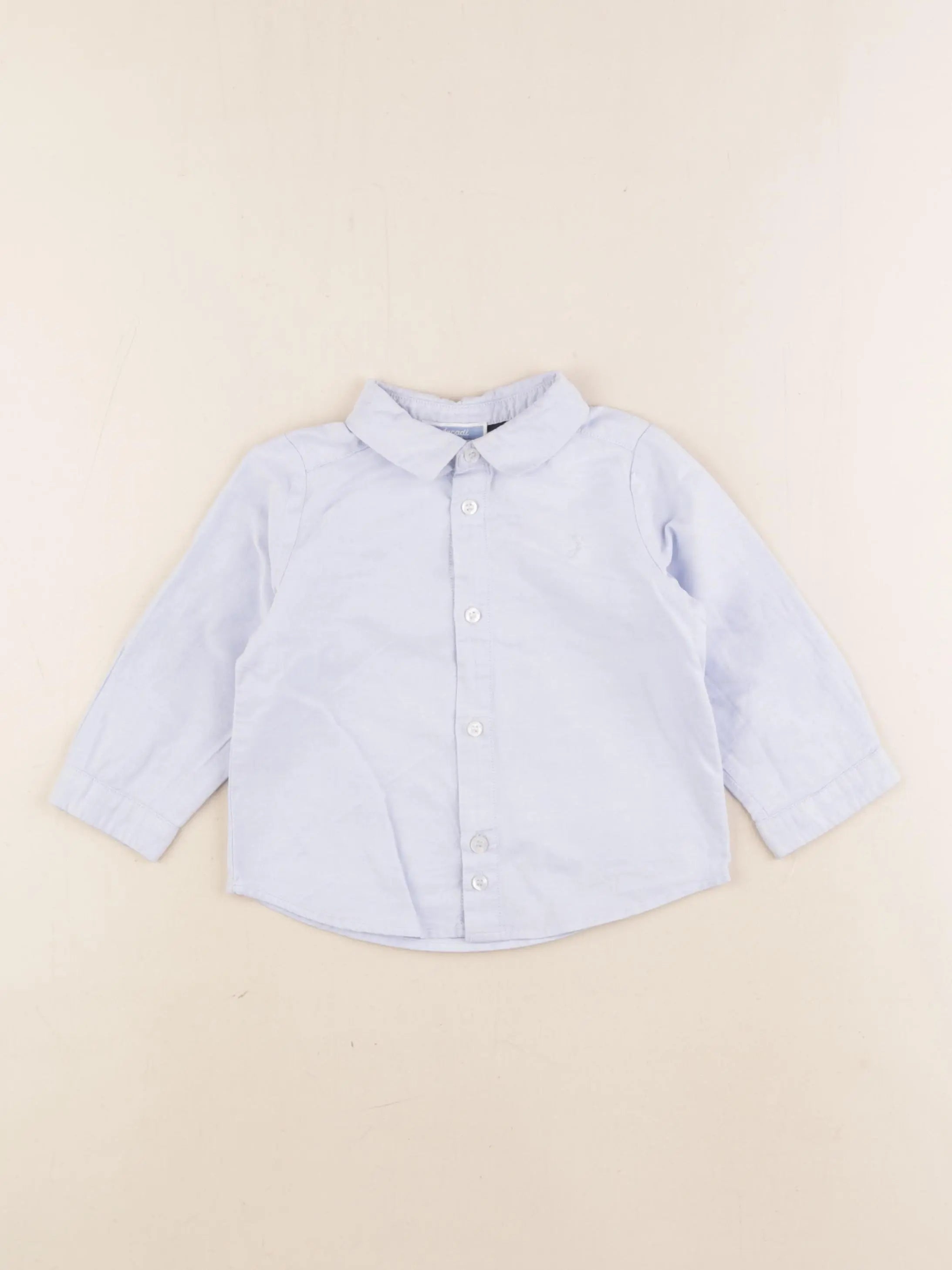 Jacadi - chemise bleu - 12 mois