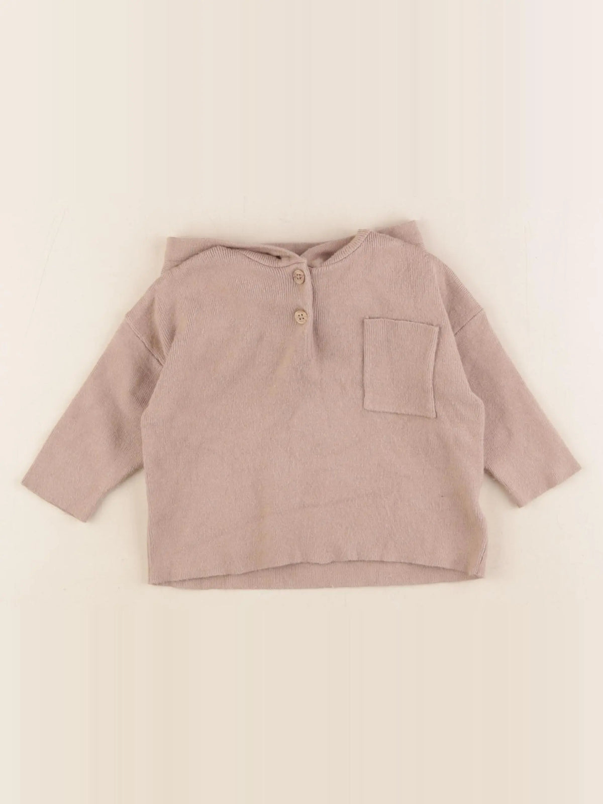 Vertbaudet - pull beige - 6 mois