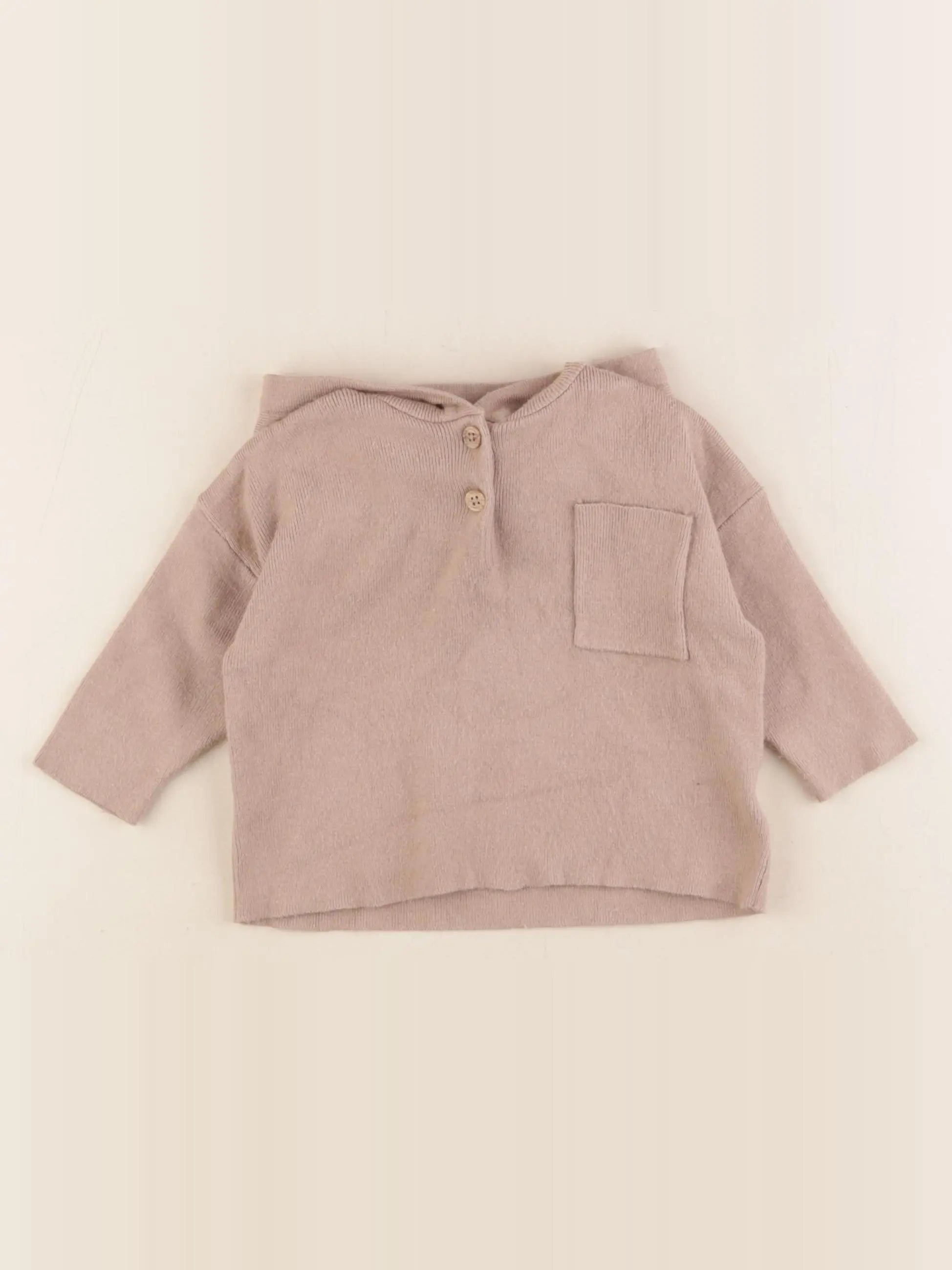 Vertbaudet - pull beige - 6 mois