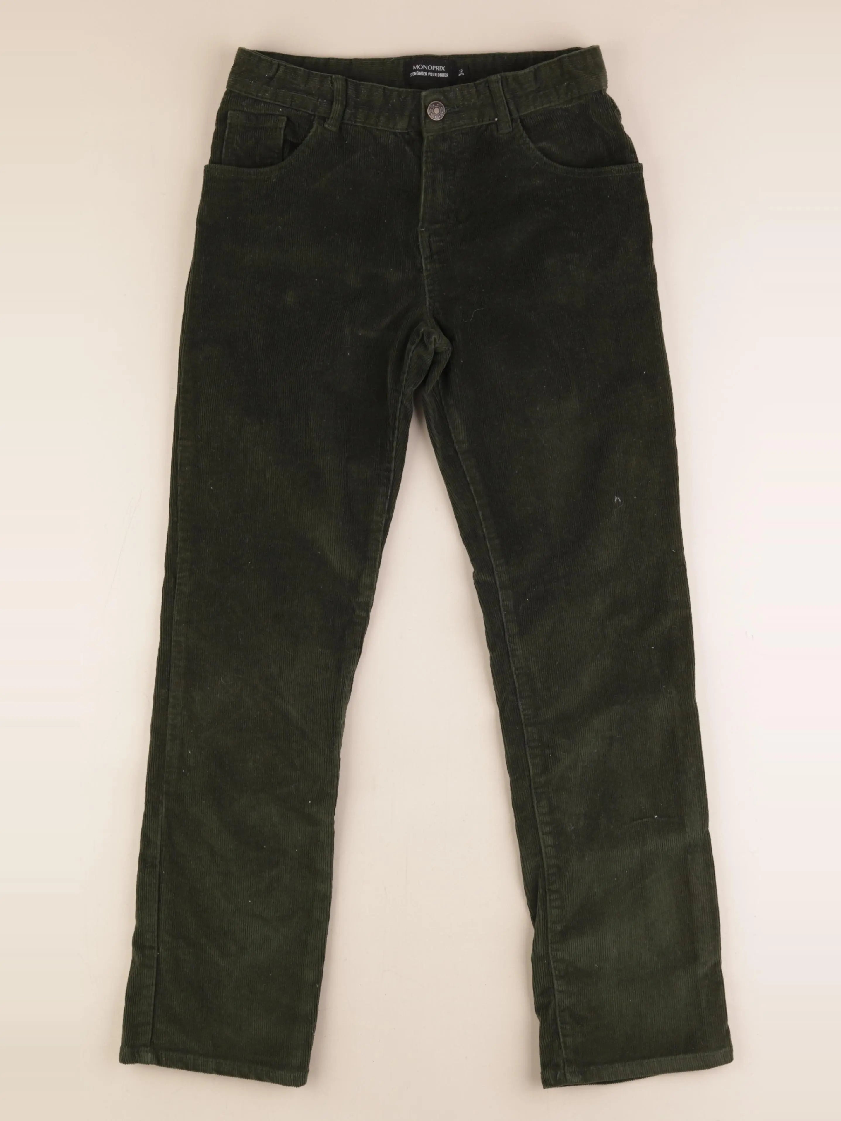 Monoprix - pantalon vert - 12 ans