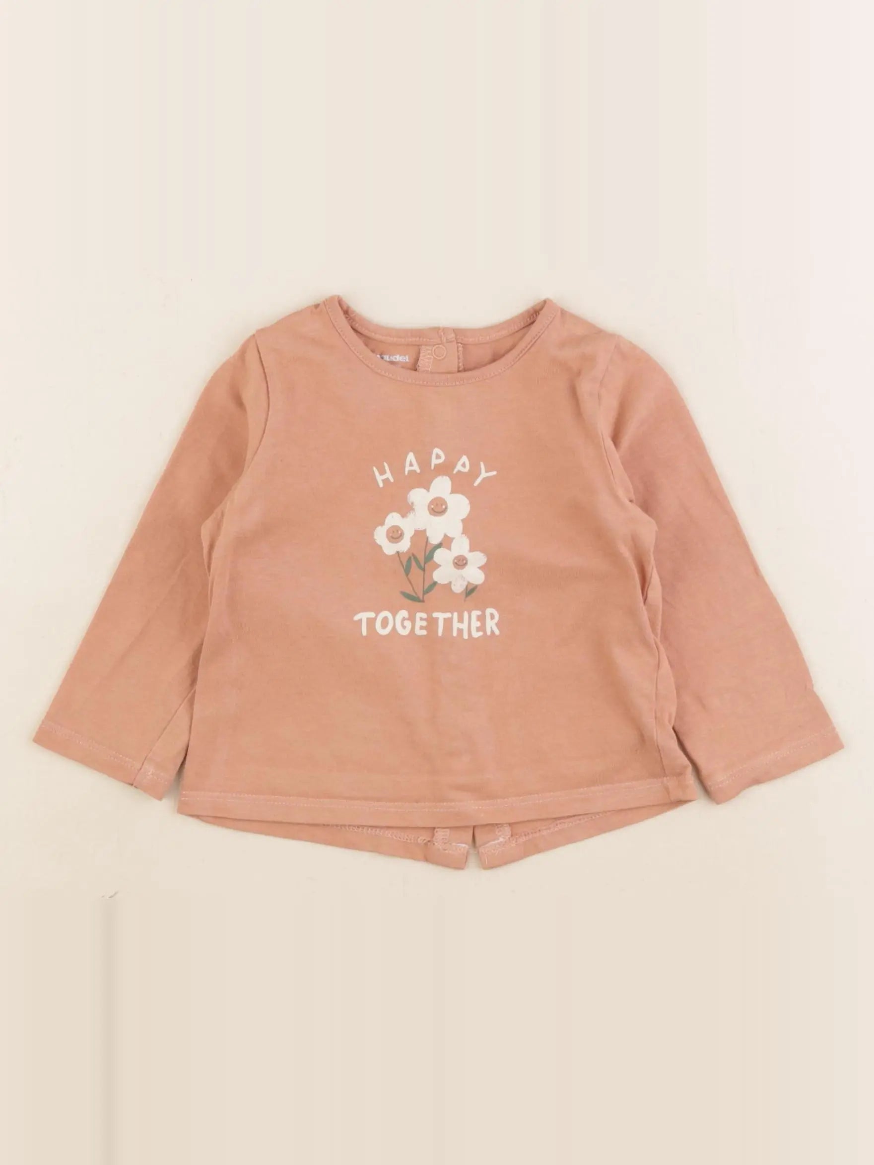 Vertbaudet - tee-shirt marron - 9 mois