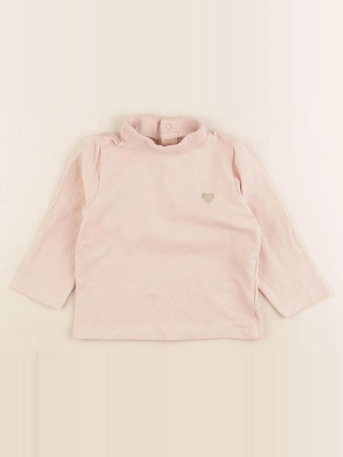 Vertbaudet - sous-pull rose - 9 mois