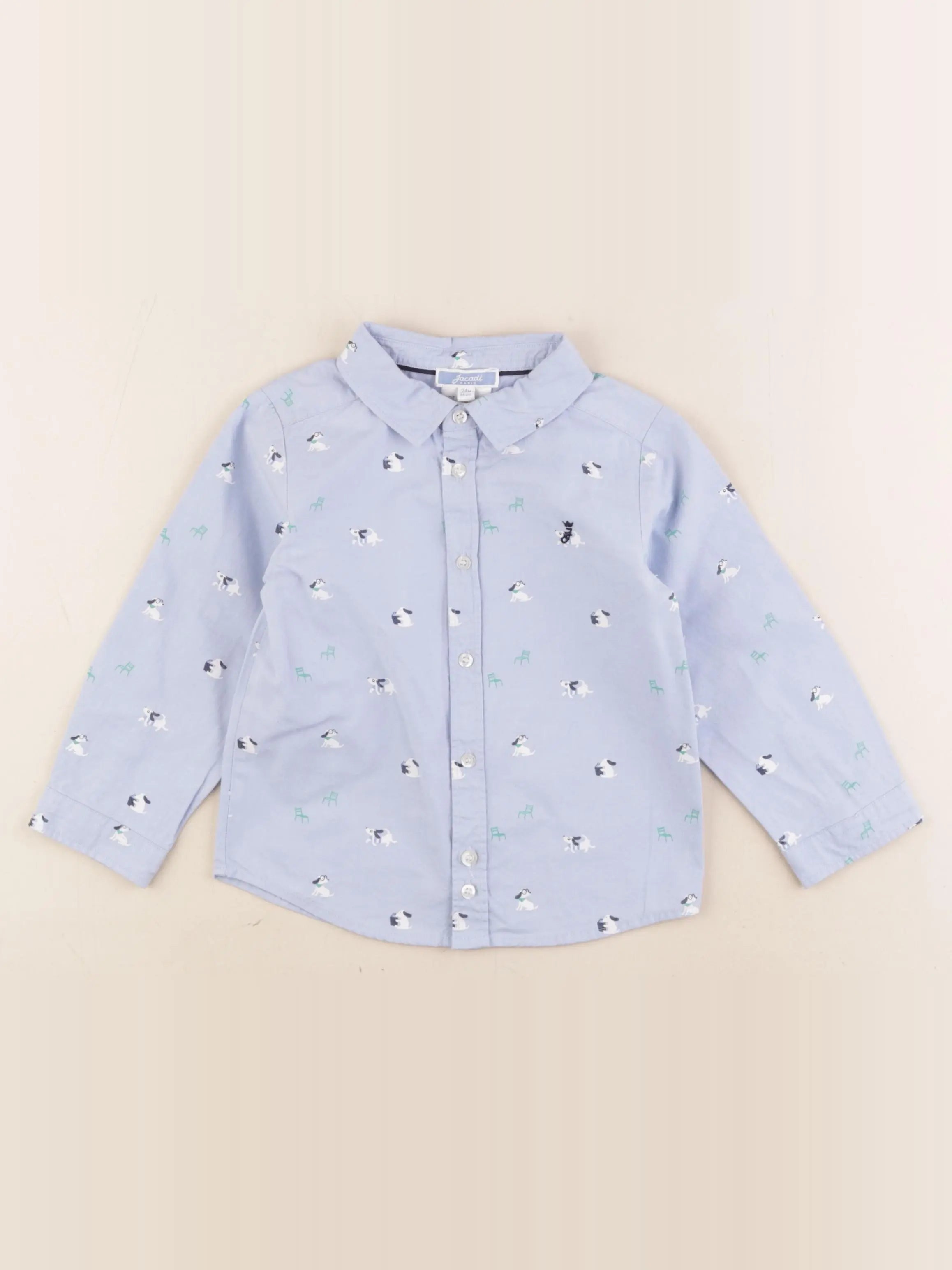 Jacadi - chemise bleu - 24 mois